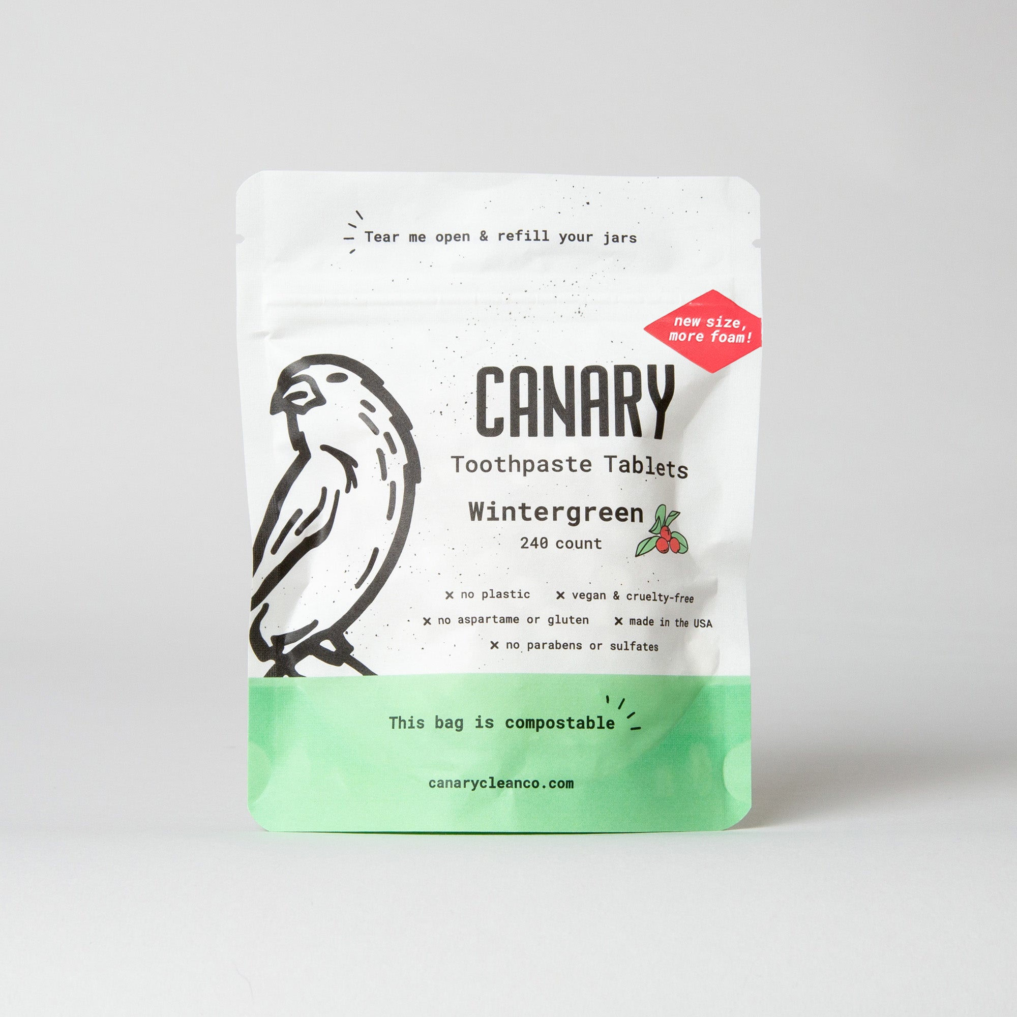 Wintergreen Toothpaste Tablets | Plastic-Free | Toothpaste Tablets with Nano Hydroxyapatite