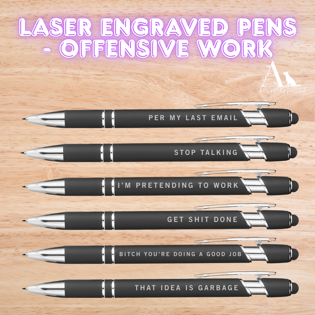 Pens - Work themed pen Set of pens anti-work Sarcastic pens