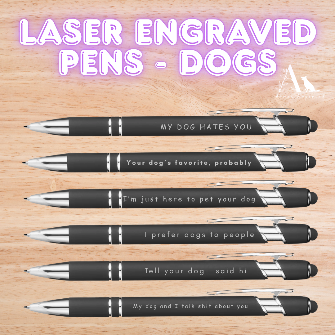 Pens: Dog themed pen Set of pens Sarcastic pen