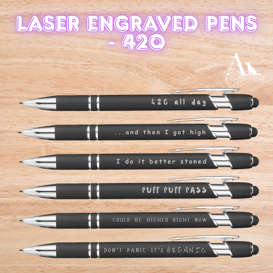 Pens: 420 themed pen Set of Sarcastic pens