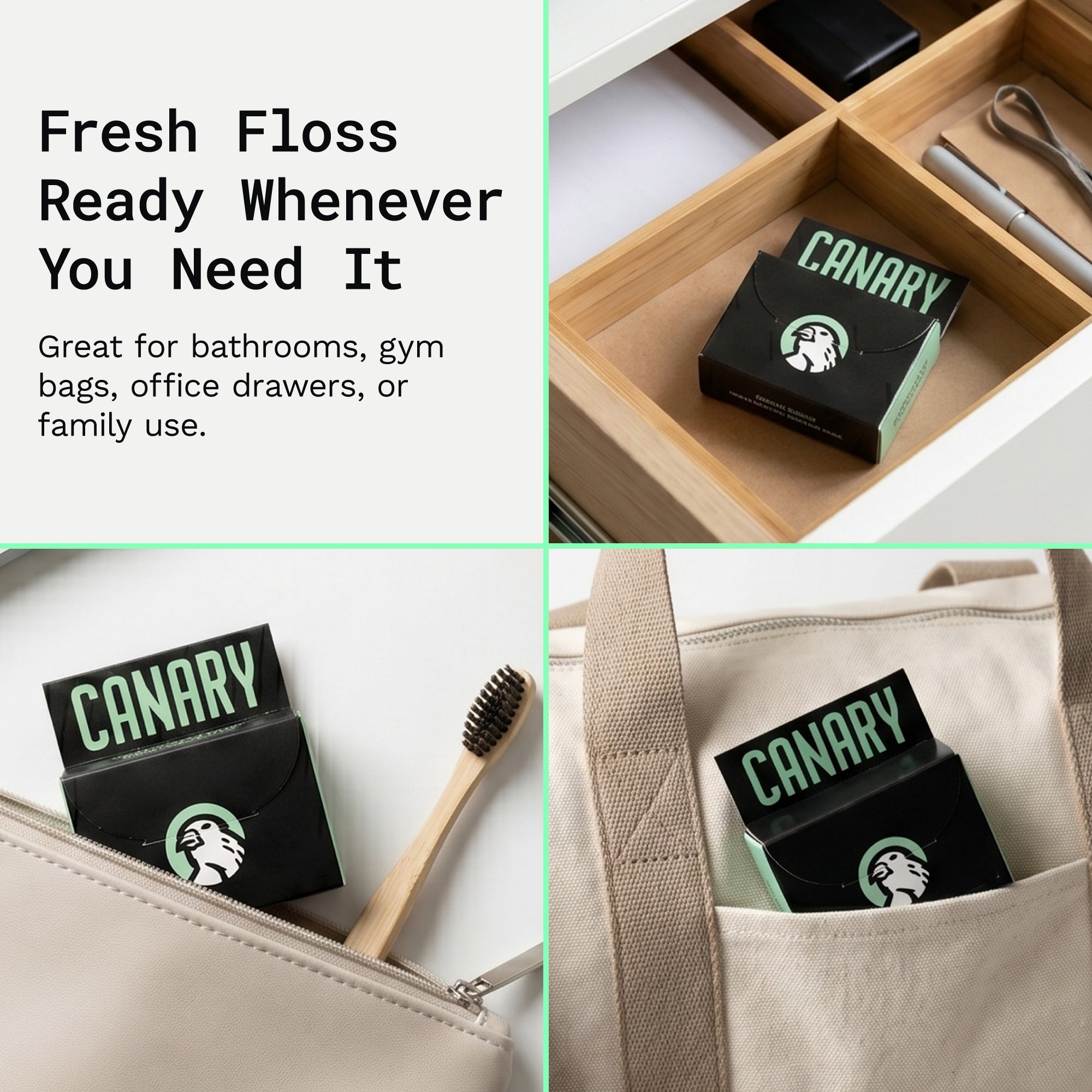 Dental Floss - Charcoal Mint - Plastic-Free and Vegan