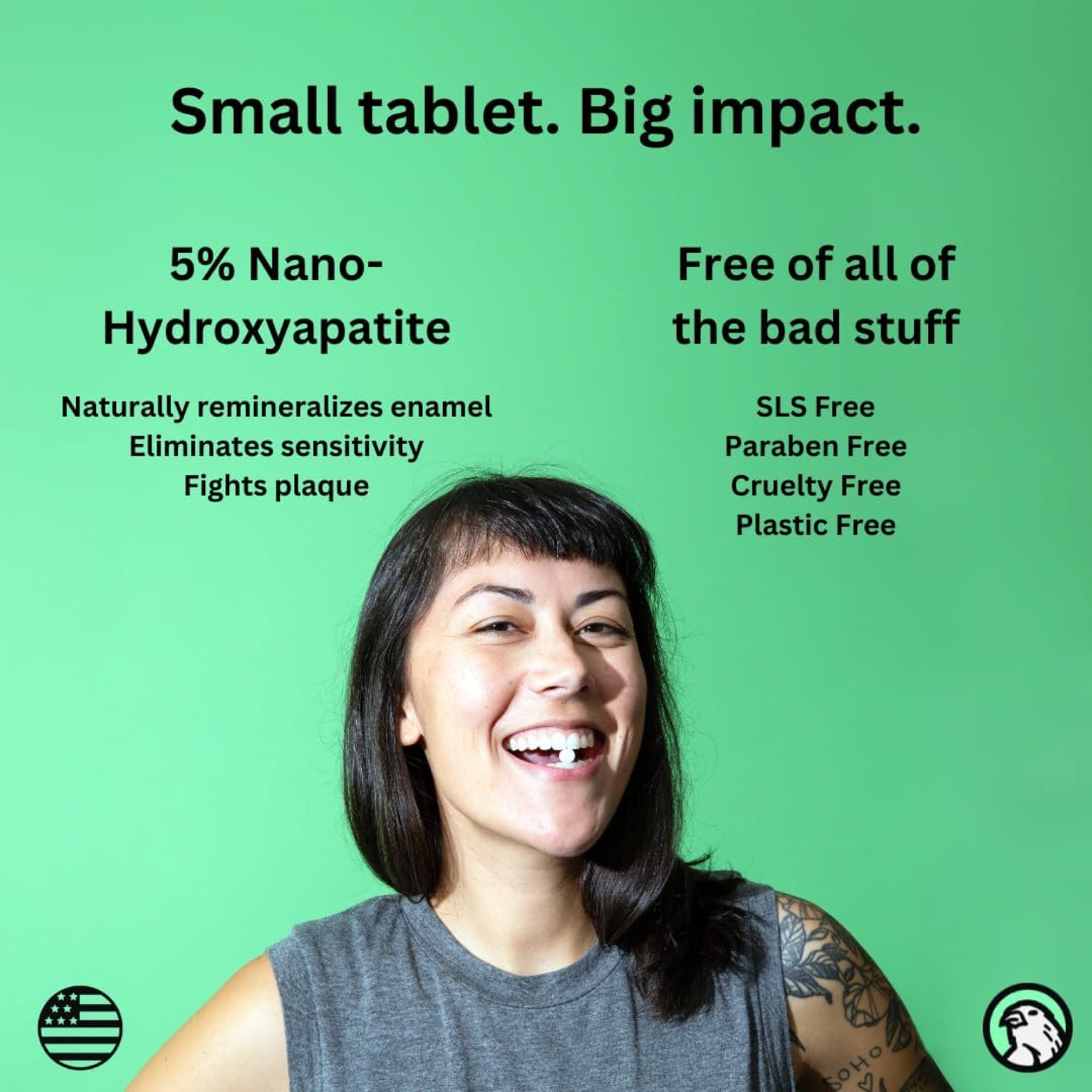 Watermelon Toothpaste Tablets | Plastic-Free | Kids Toothpaste Tablets with Nano Hydroxyapatite