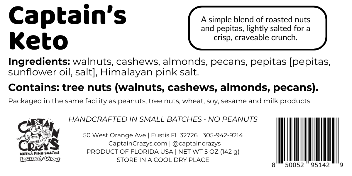 Captain’s Keto Mix of Premium Nuts and Seeds
