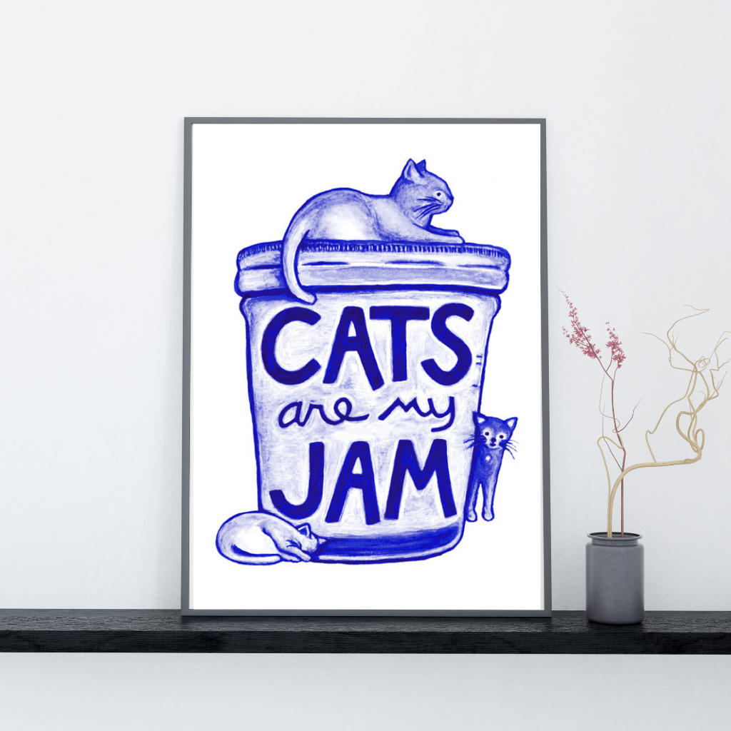 Cats are my Jam Art Print