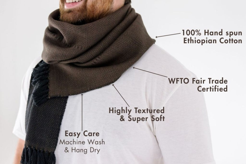 Chala Handwoven Ethiopian Cotton Scarf