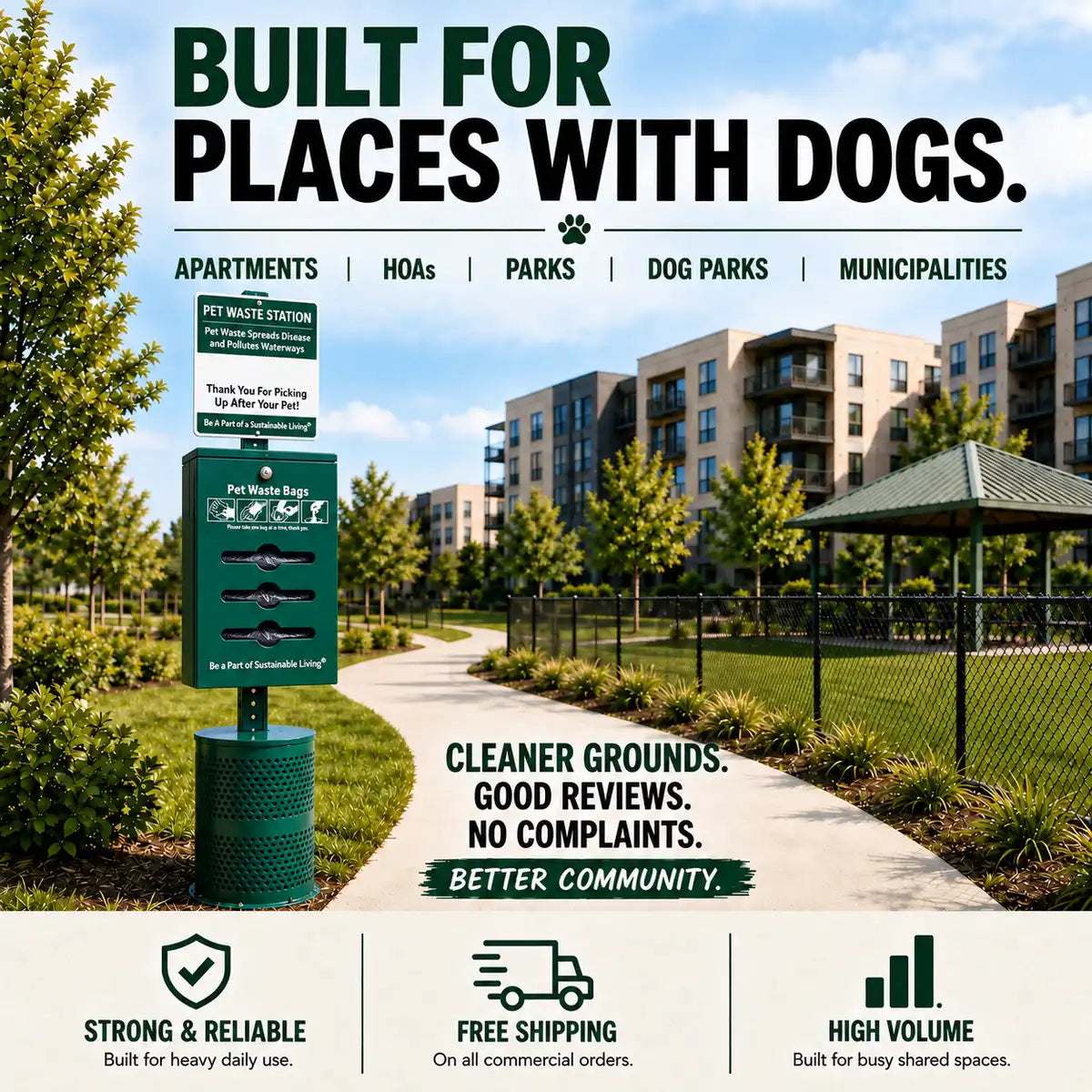 Bulk Roll Poop Bags Dog Station Kit
