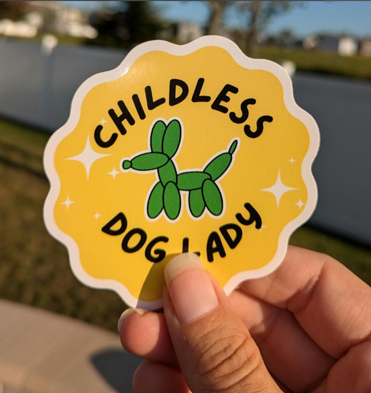 Sticker: Childless dog lady