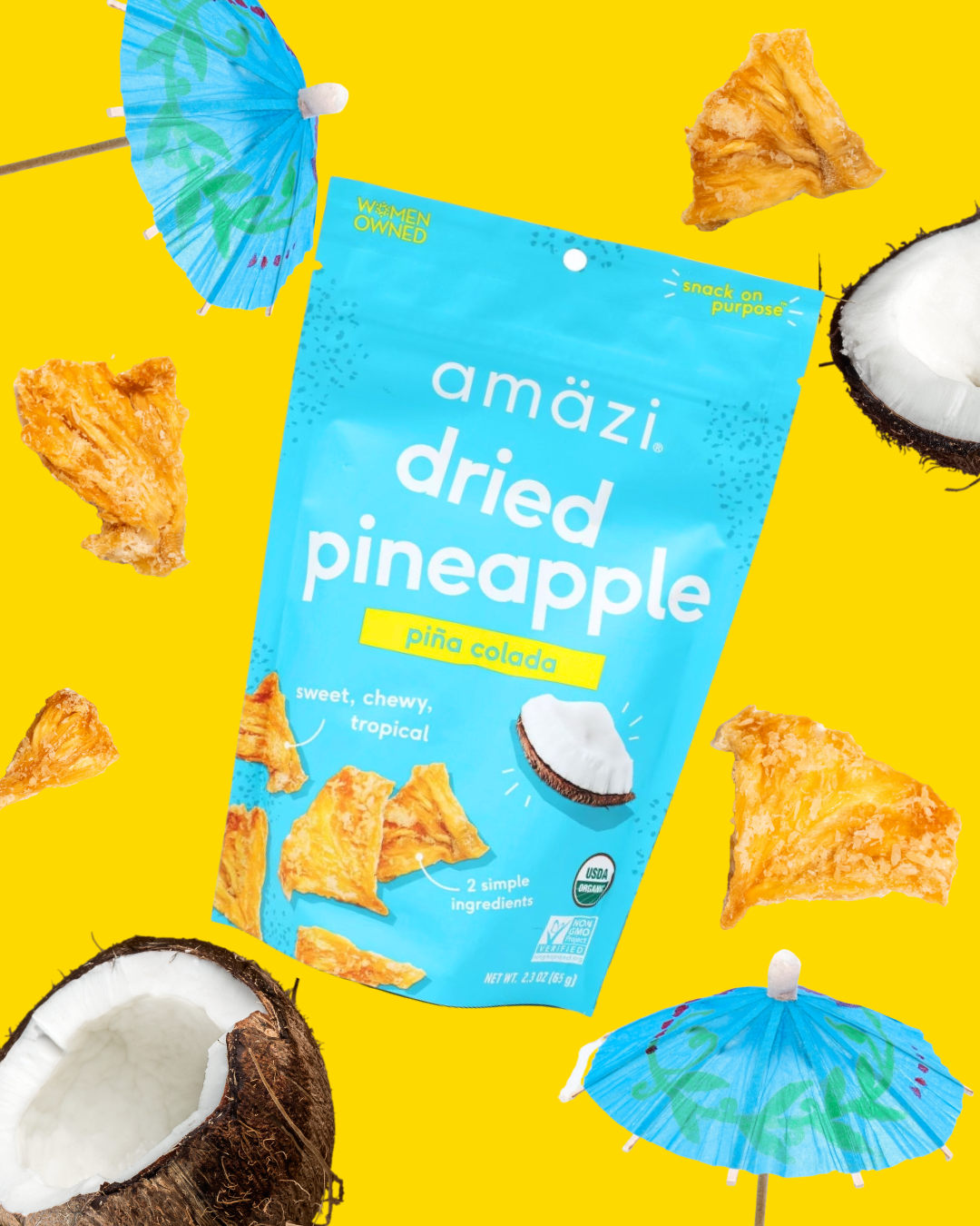 Piña Colada Dried Pineapple - 6 Pack