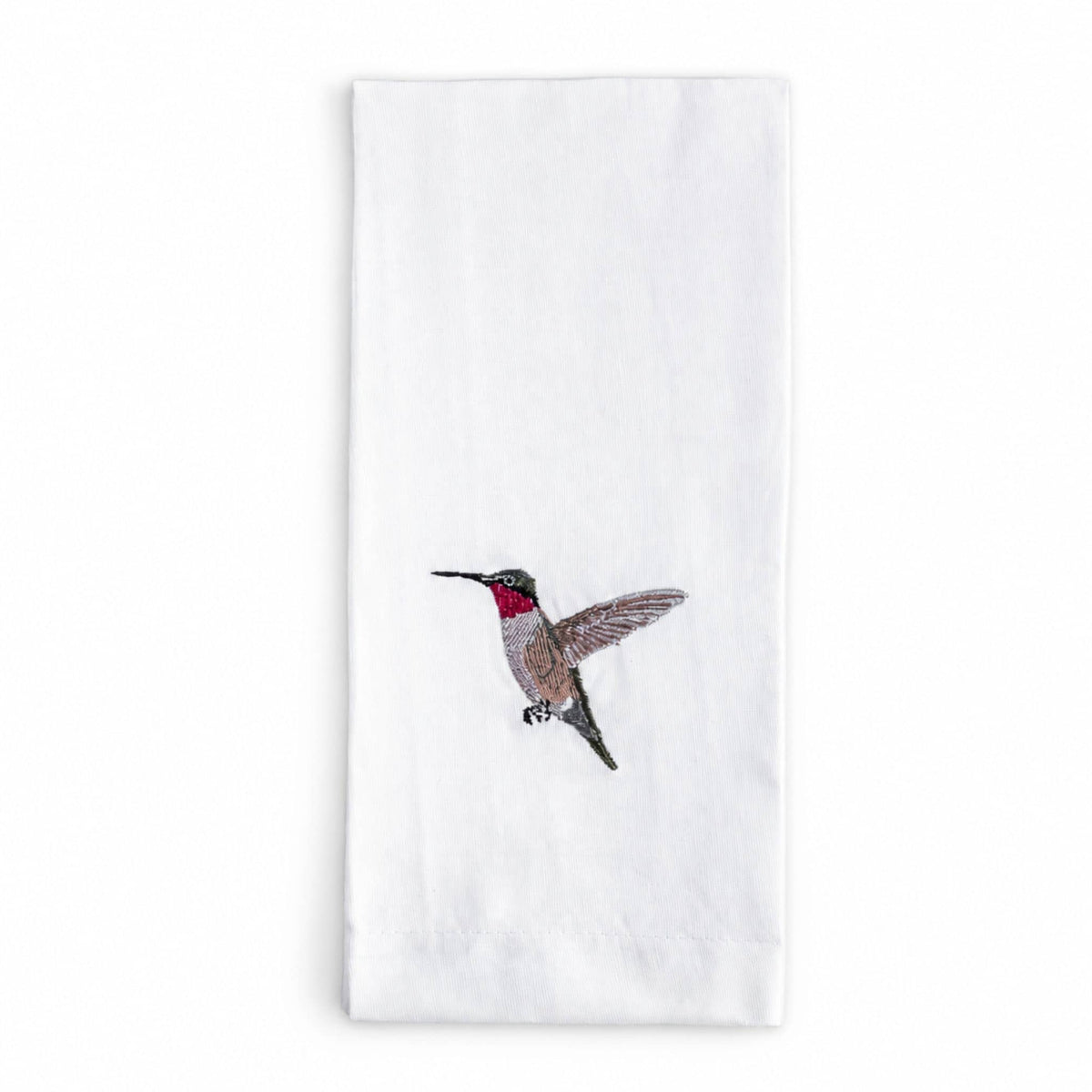 Bird Embroidered Cotton Tea Towels - Handmade Kitchen Gift