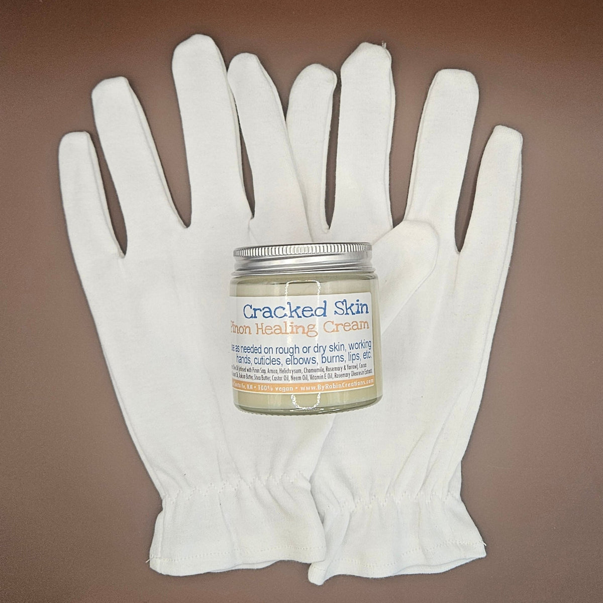 Pinon Cracked Skin Rescue Cream + Cotton Gloves Set - Adult & Children Sizes