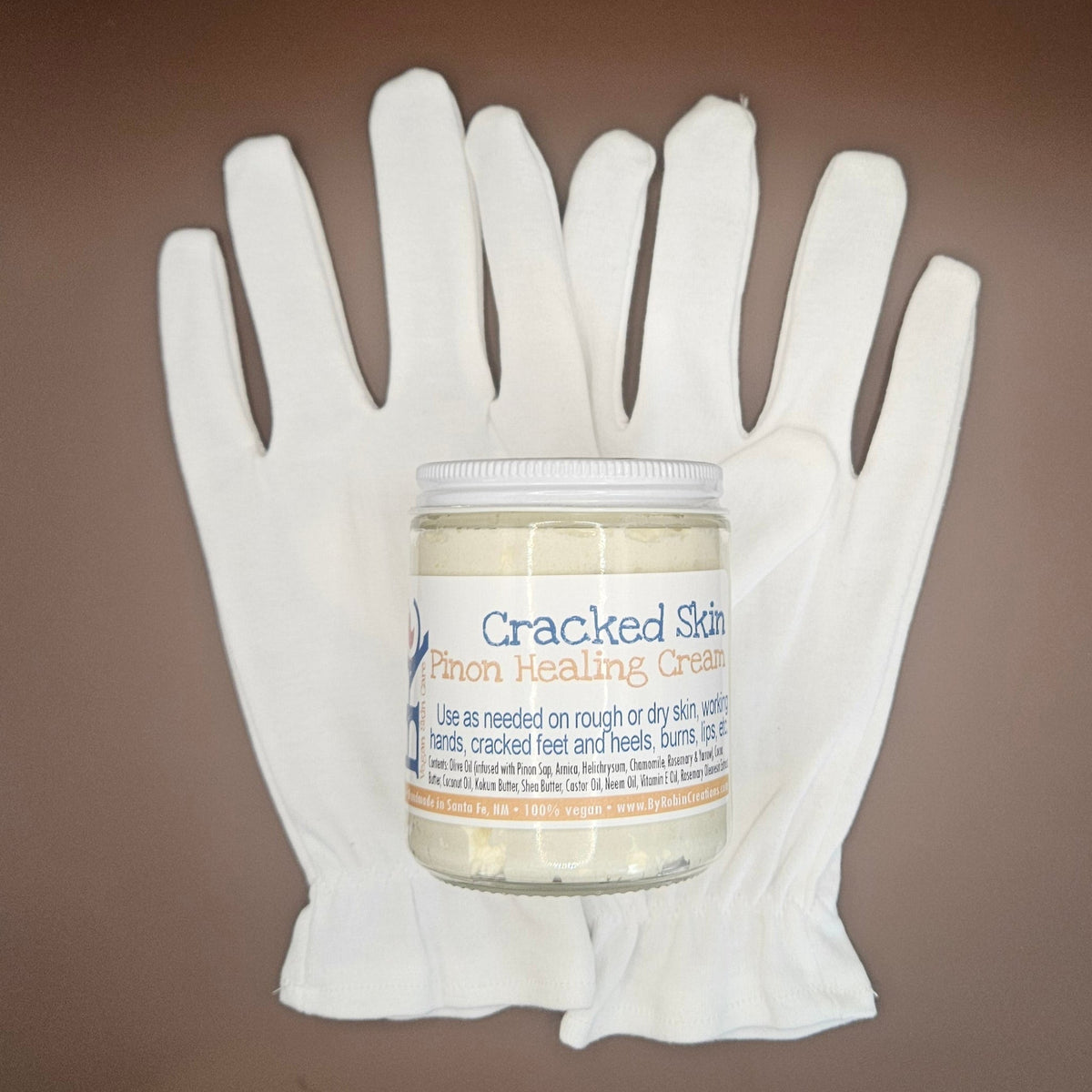 Pinon Cracked Skin Rescue Cream + Cotton Gloves Set - Adult & Children Sizes