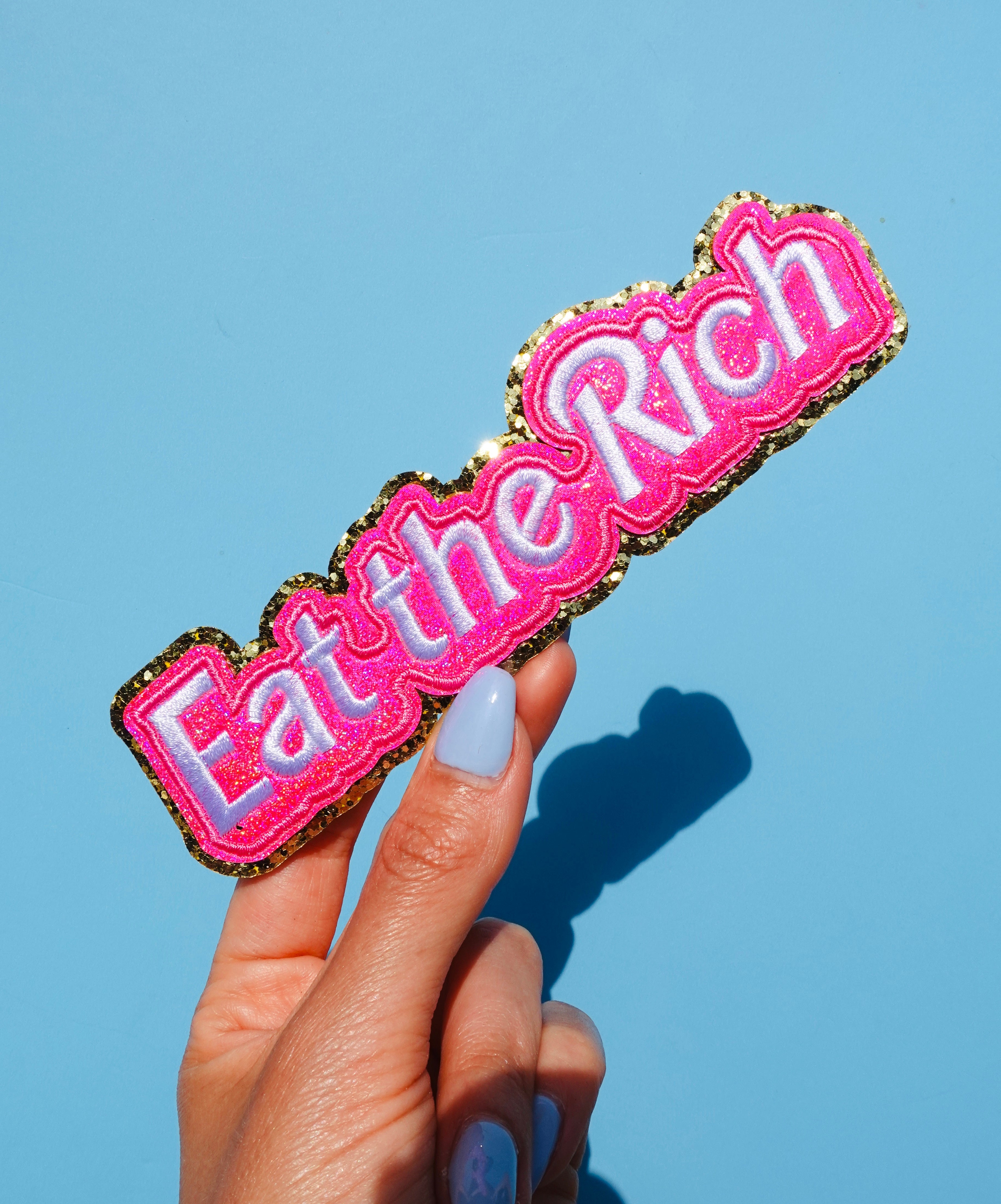 Eat the Rich Glitter Patch