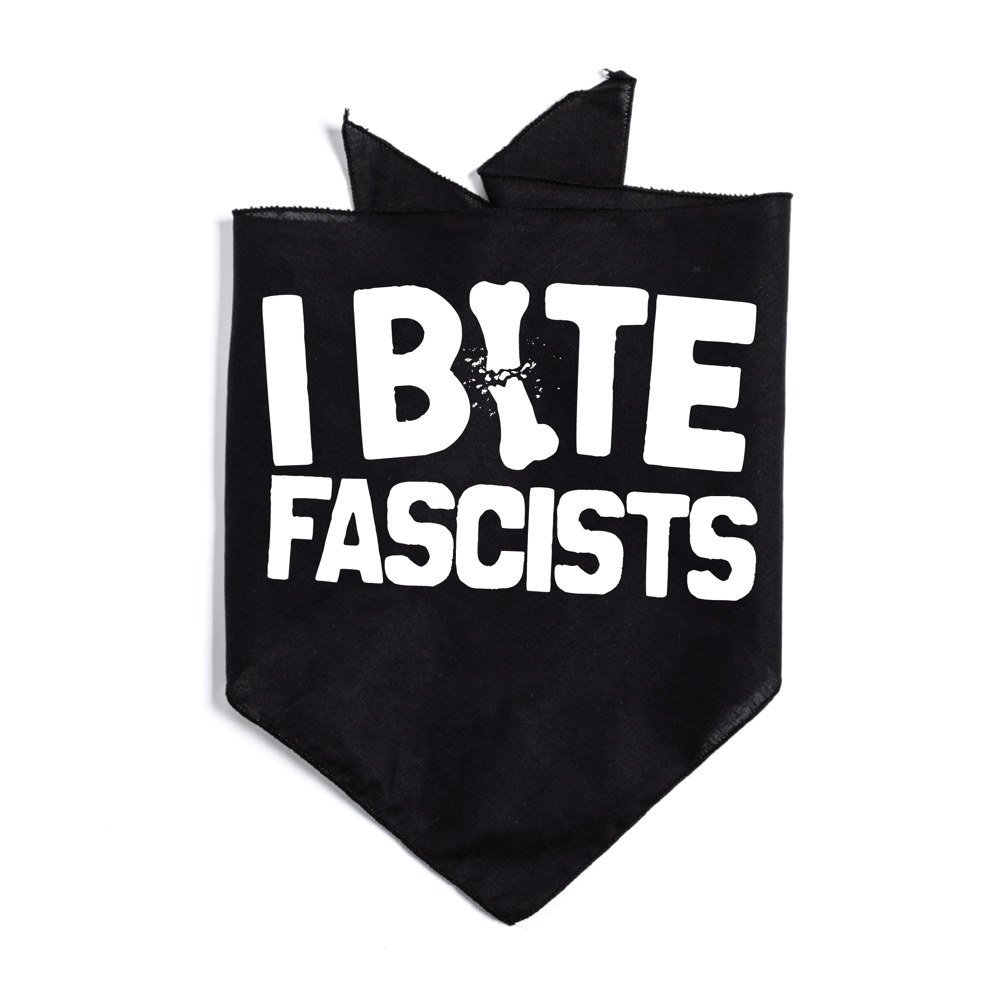 "I Bite Fascists" Dog Bandana