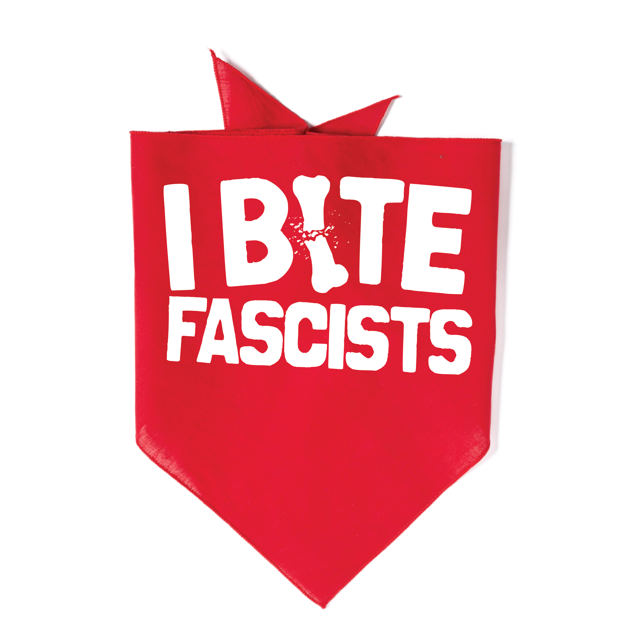 "I Bite Fascists" Dog Bandana