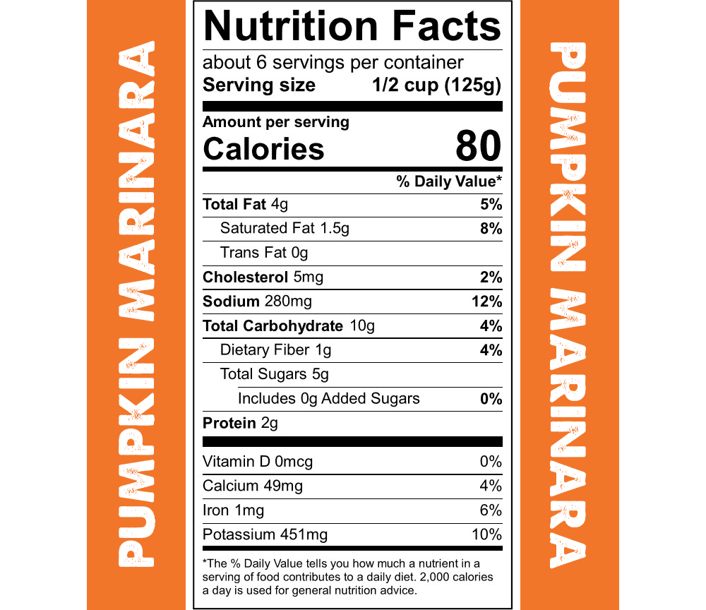 Seed Oil Free Pumpkin Marinara Sauce (Twin Pack)