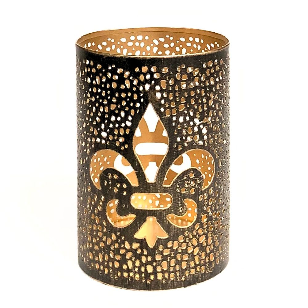 Fleur de Lis Iron Lantern