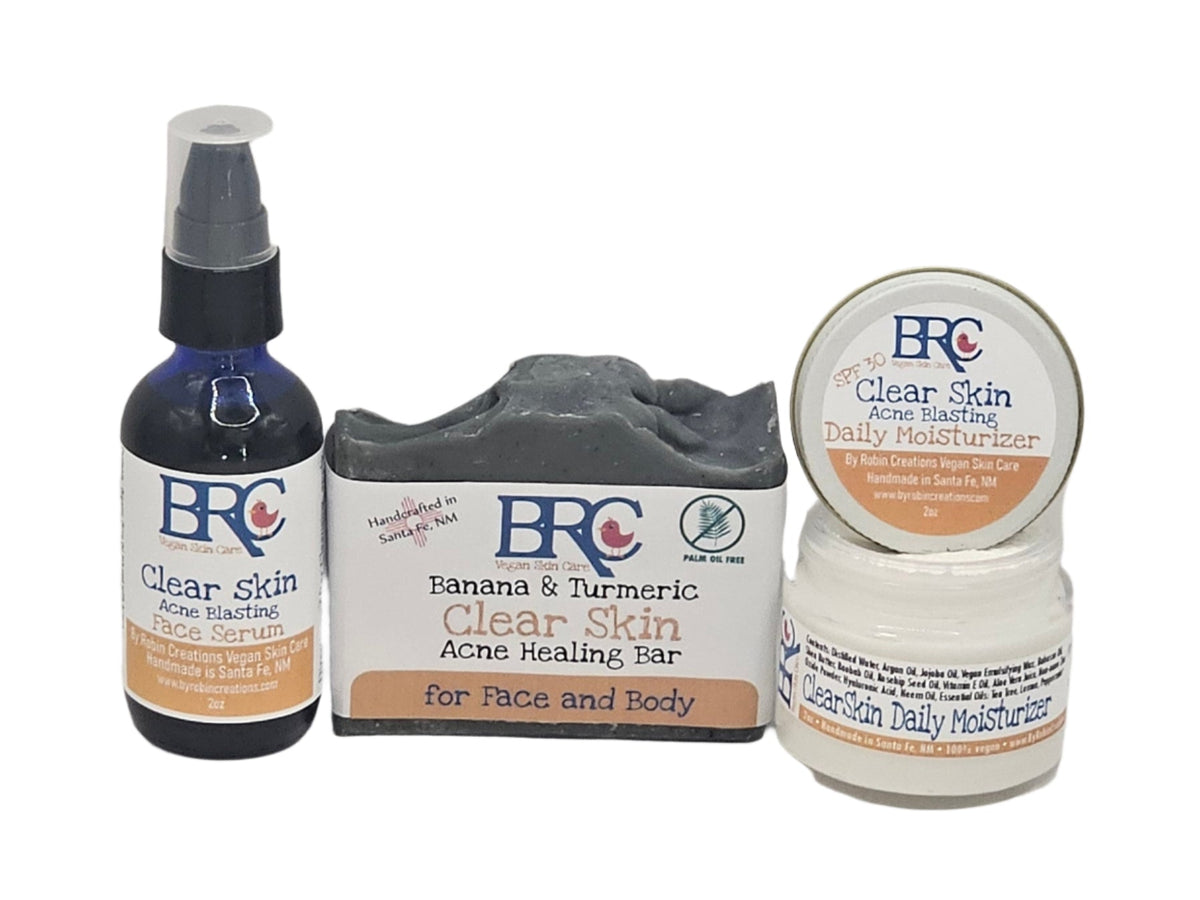 Clear Skin Essential Acne Healing Facial Bundle with Free Healing Cleansing Bar