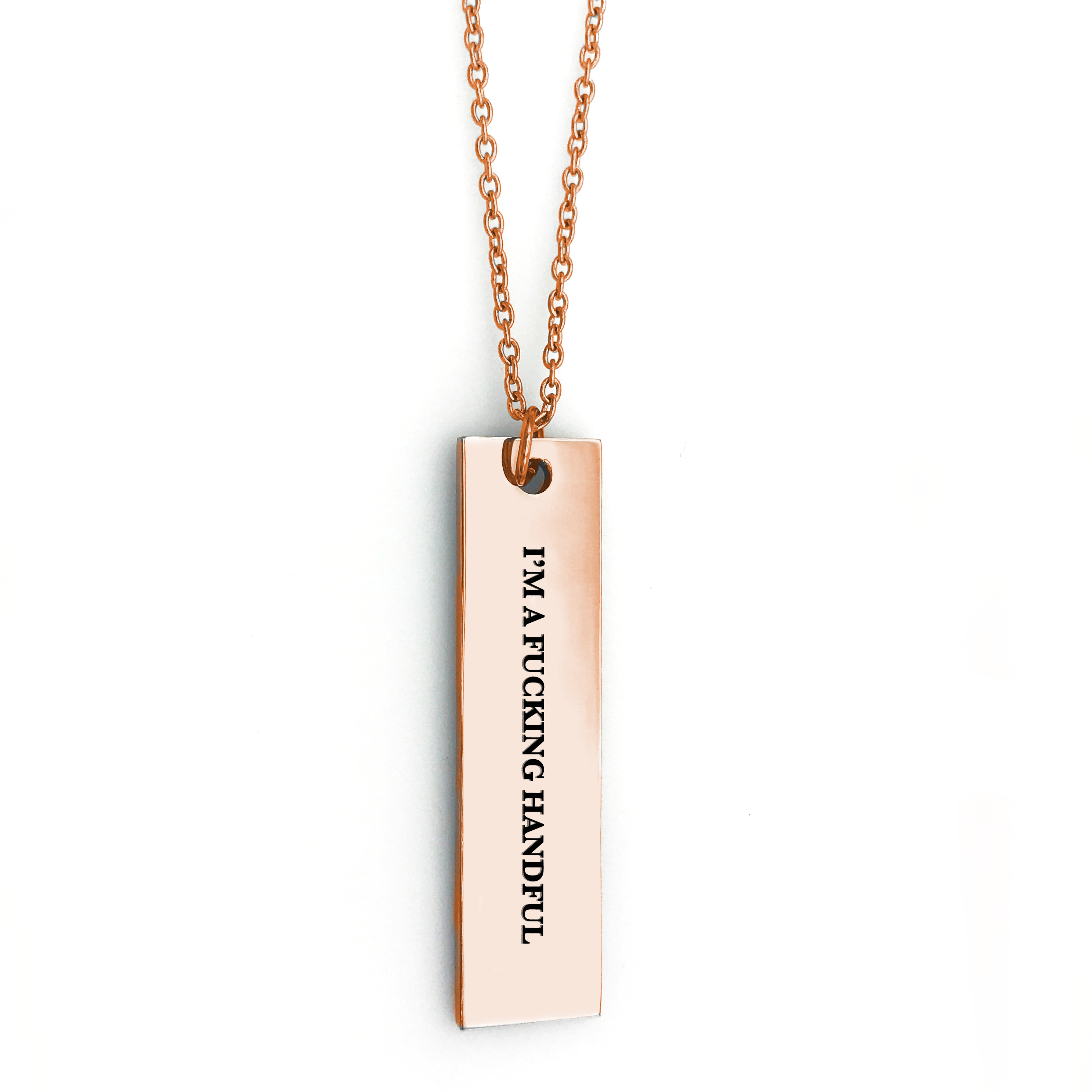 I'm a Fucking Handful Bar Necklace