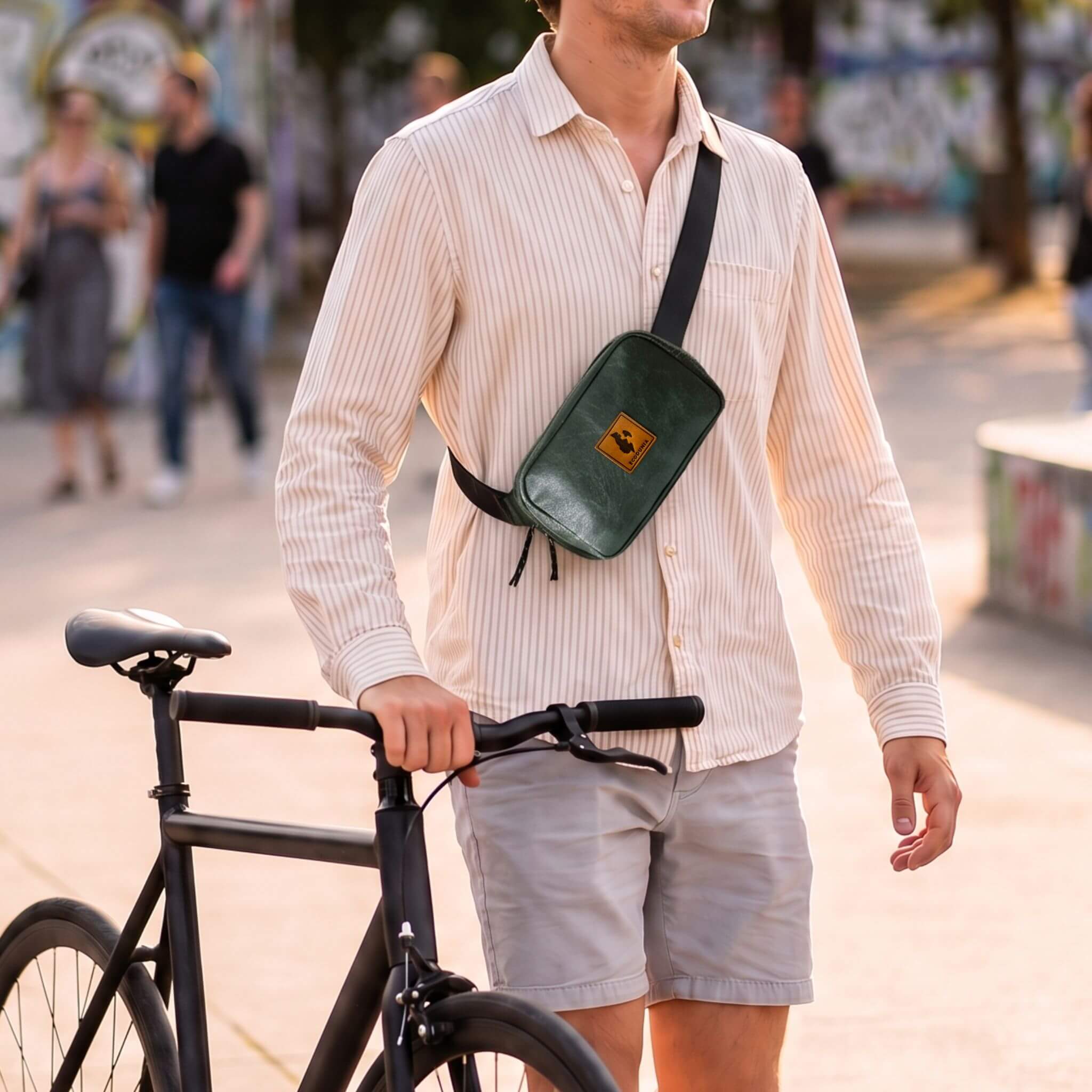 Vegan Leather Belt Bag, Crossbody Fanny Pack