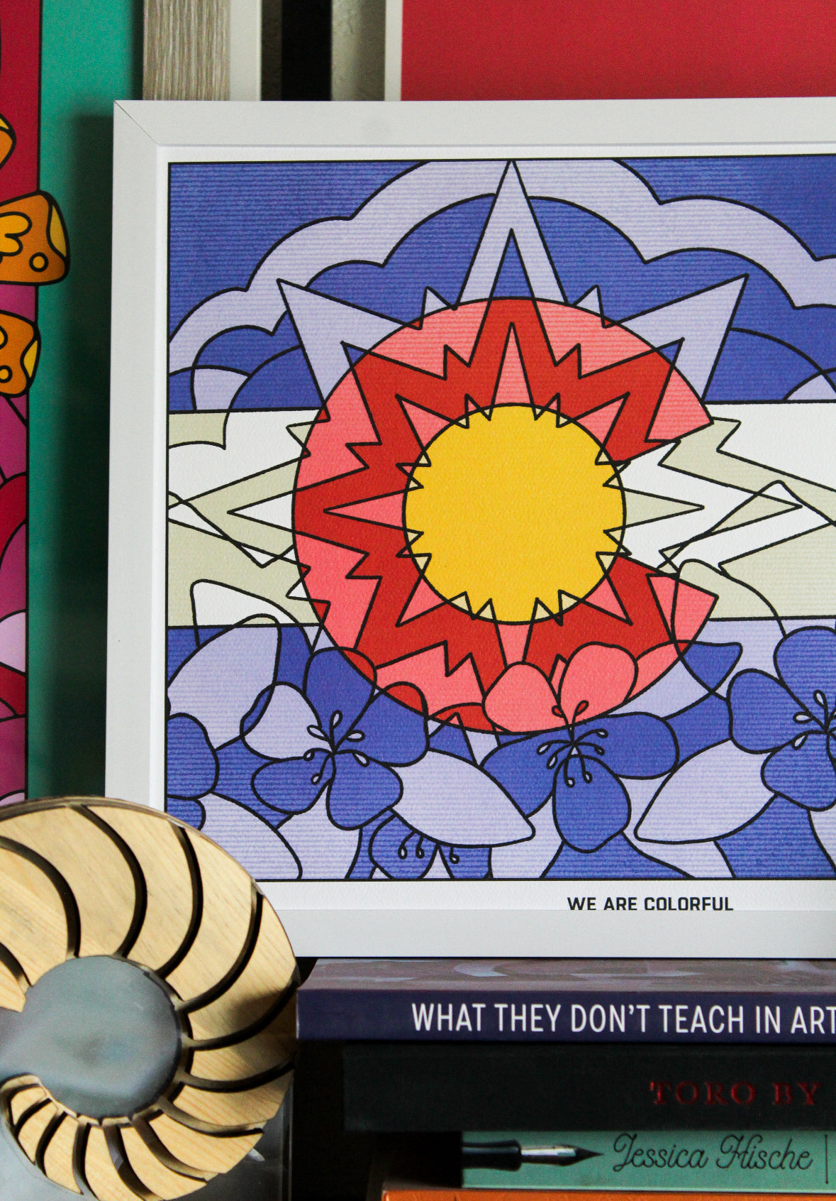 Flower Colorado Flag Art Print