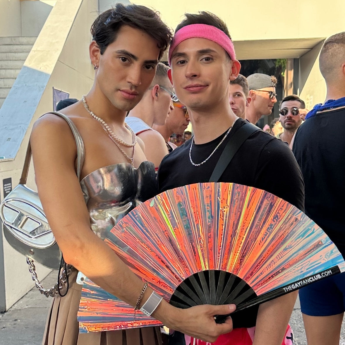 Iridescence Holographic Hand Fan