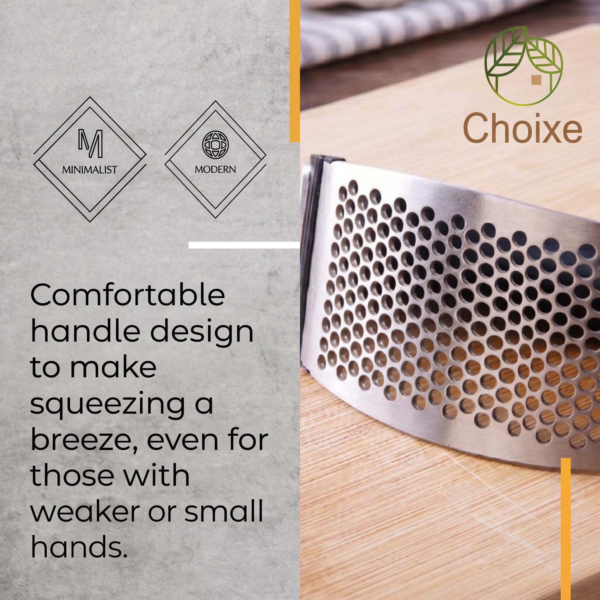 Stainless Steel Garlic Press