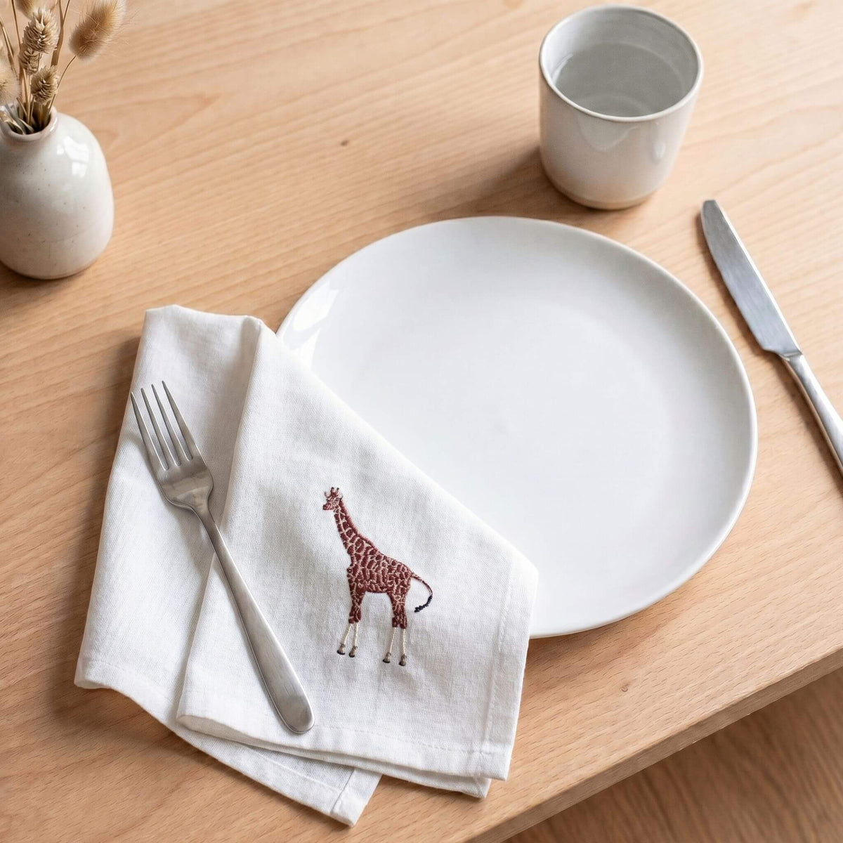 African Wildlife Cotton Tea Towels - Handmade Kitchen Gift