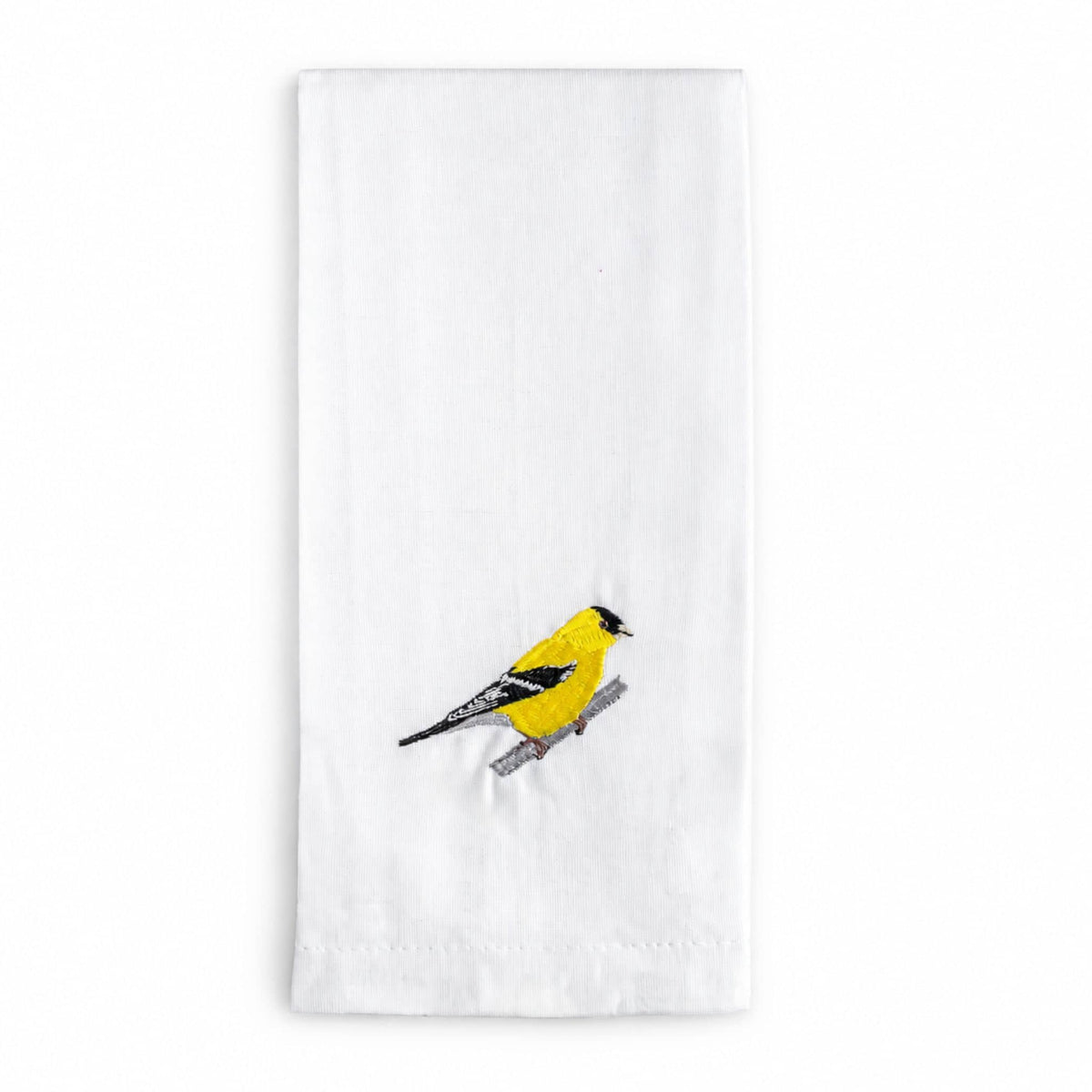 Bird Embroidered Cotton Tea Towels - Handmade Kitchen Gift