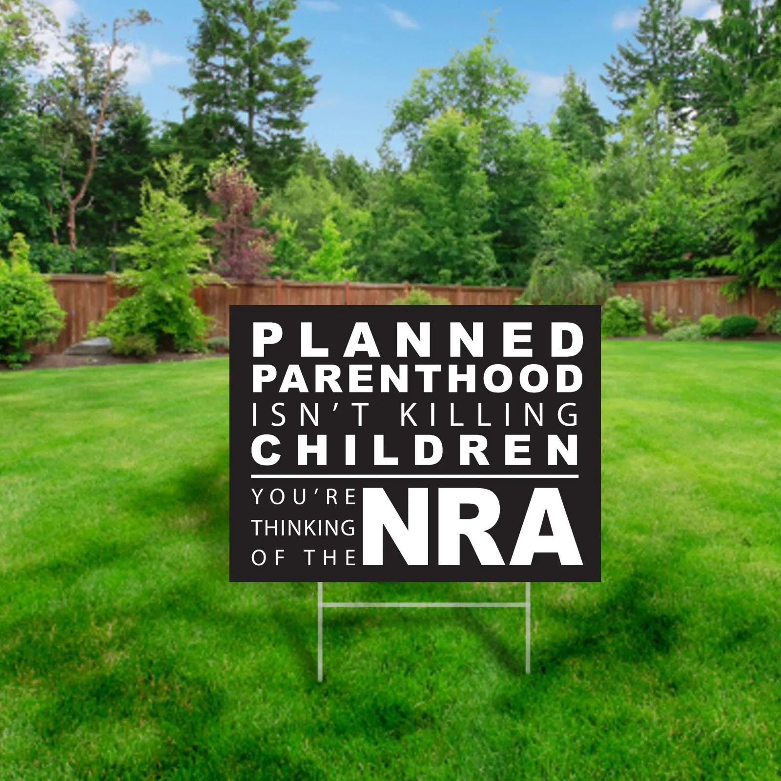 Gun Contol, Anti NRA, Pro Choice Yard Sign