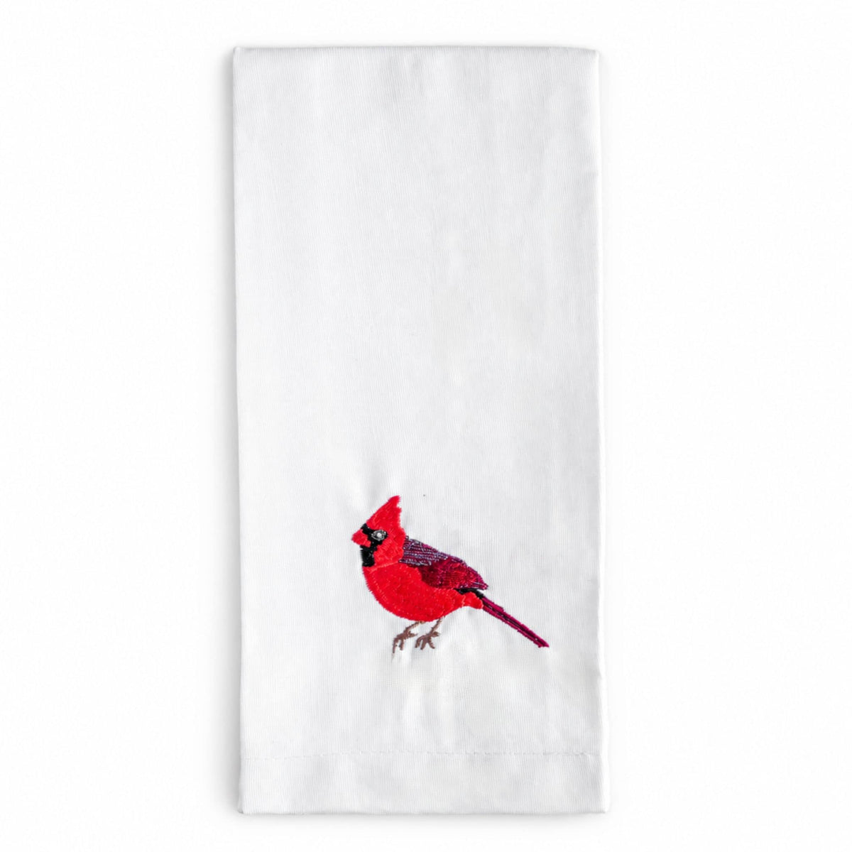 Bird Embroidered Cotton Tea Towels - Handmade Kitchen Gift