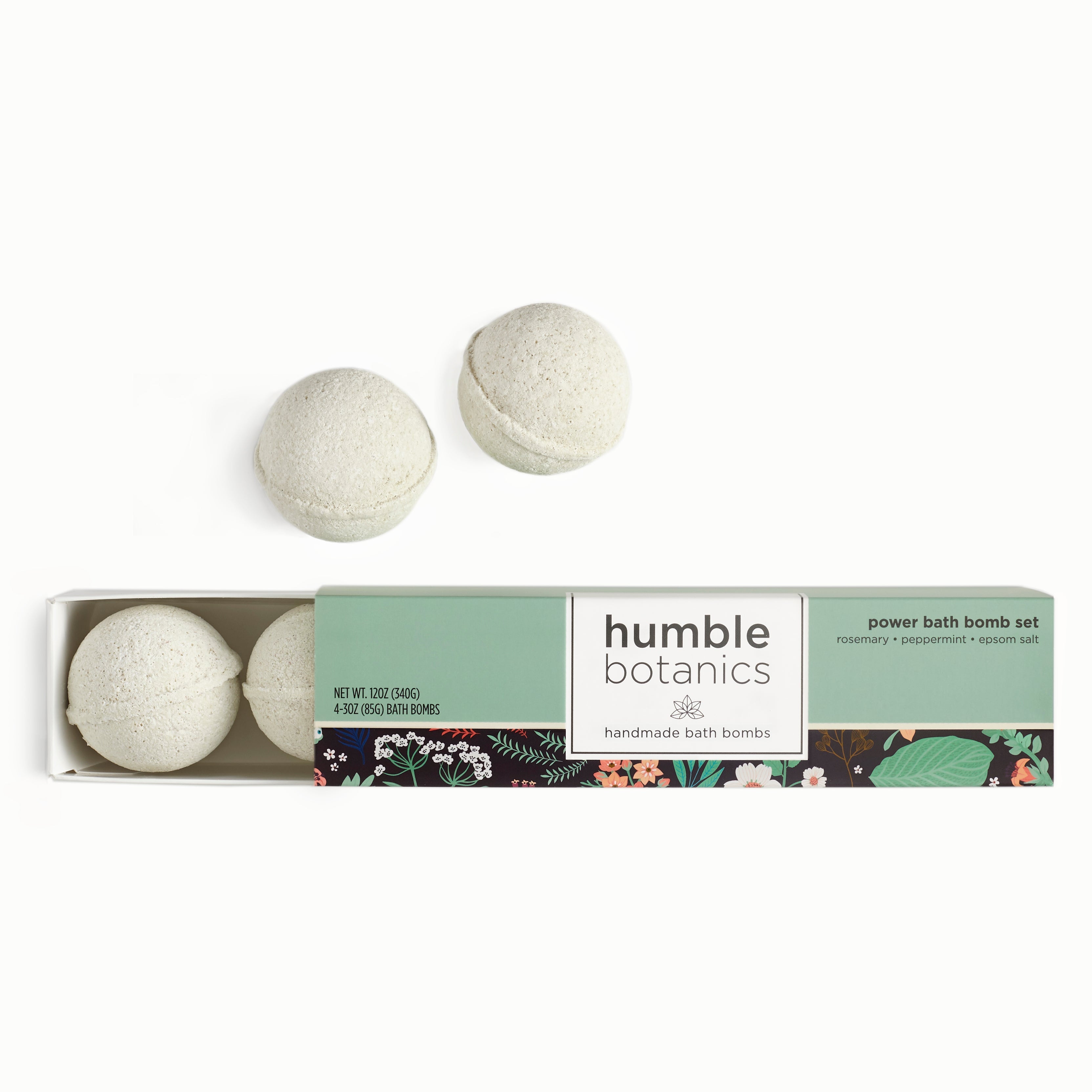 Power Bath Bomb Set – Rosemary, Peppermint & Epsom Salt Relief
