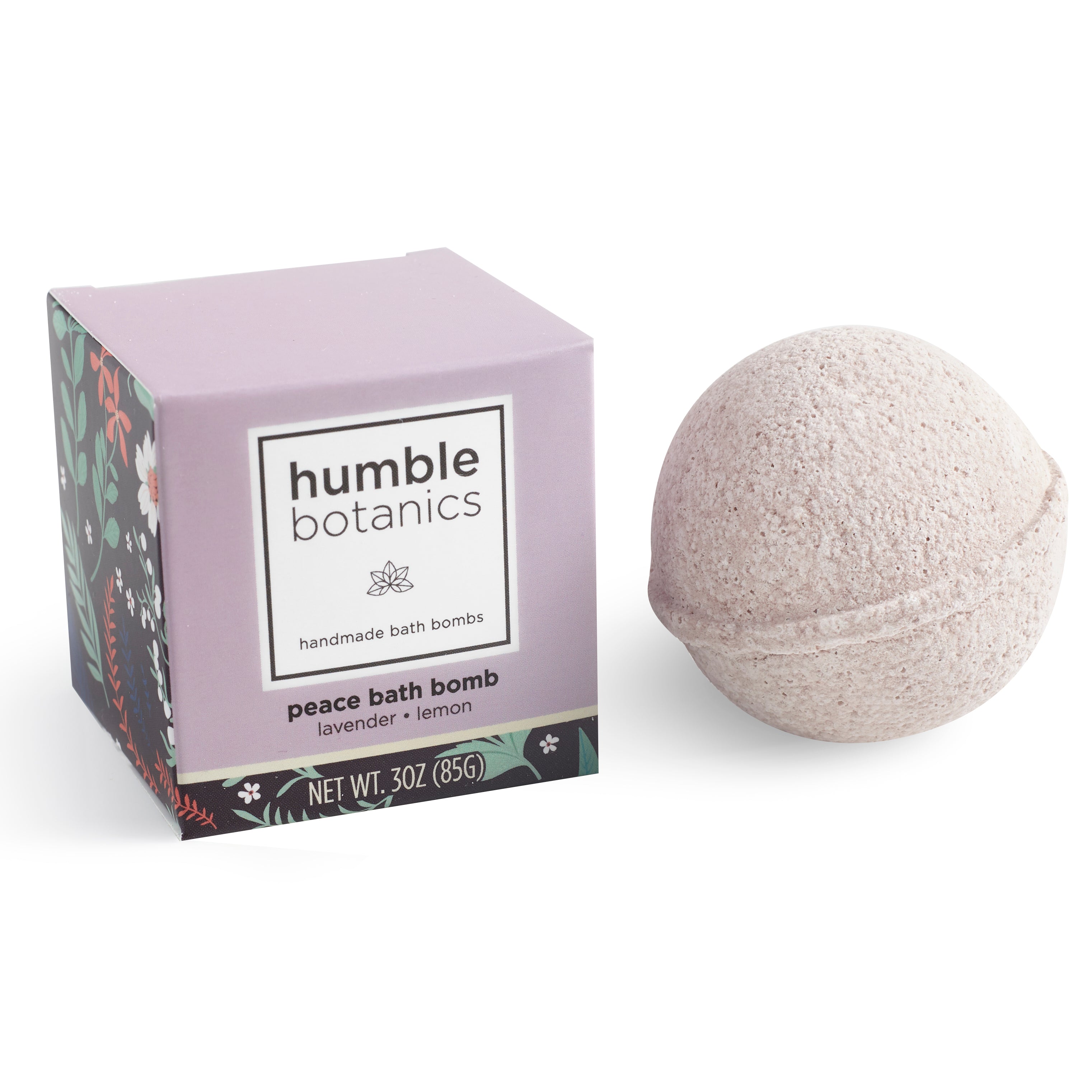 Relaxing Peace Bath Bomb – Lavender, Lemon & Clay (3oz)