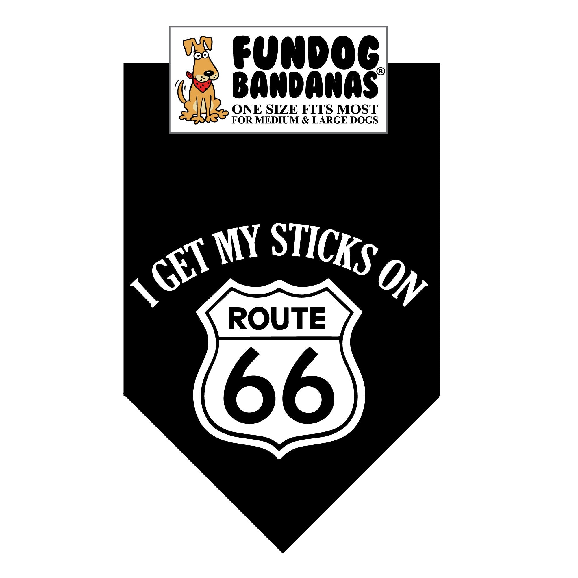 I Get My Sticks on Route 66 Bandana
