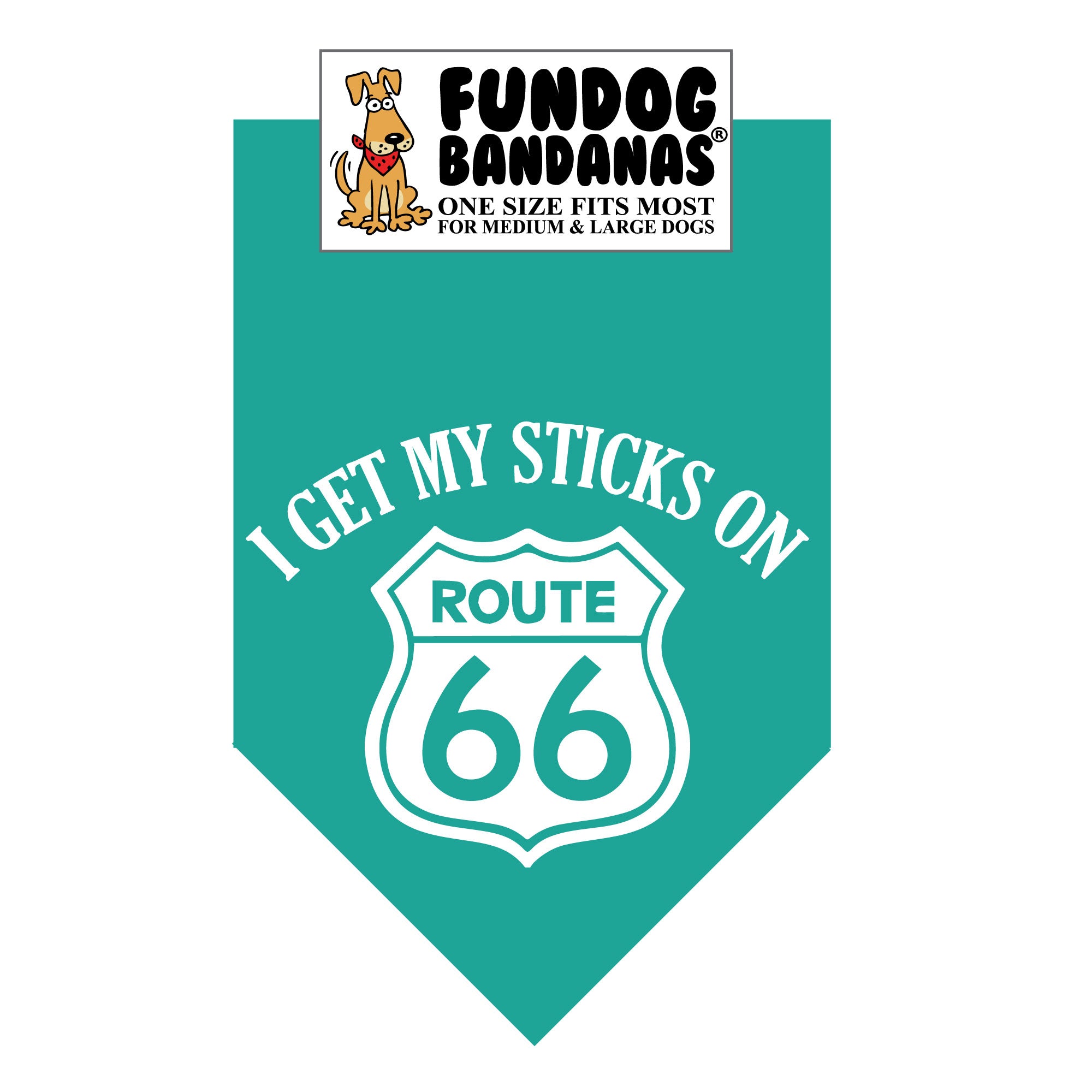 I Get My Sticks on Route 66 Bandana