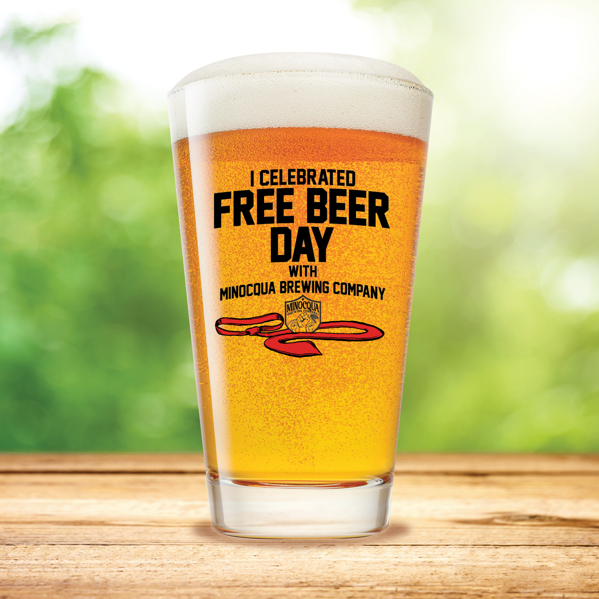 Free Beer Day Pint Glasses (Set of 4)