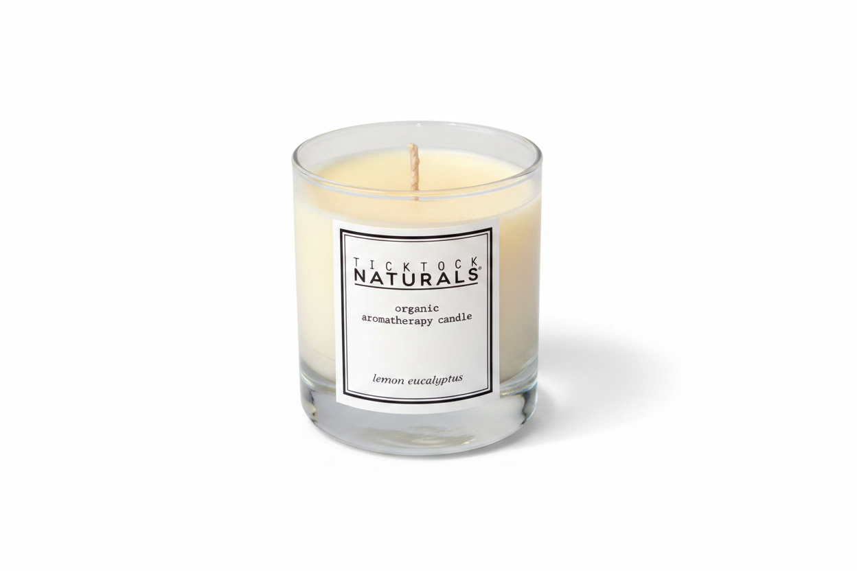 Tick Tock Naturals Aromatherapy Lemon Eucalyptus Candle - 7 oz