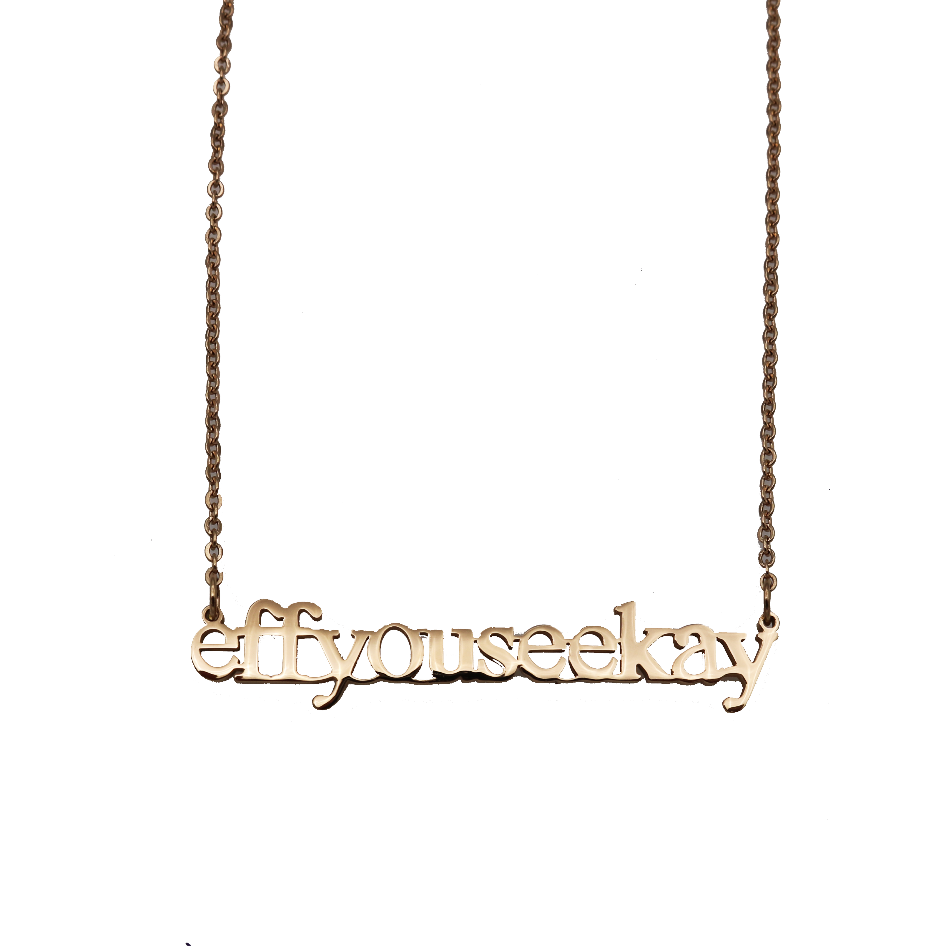 Eff You See Kay Cutout Necklace
