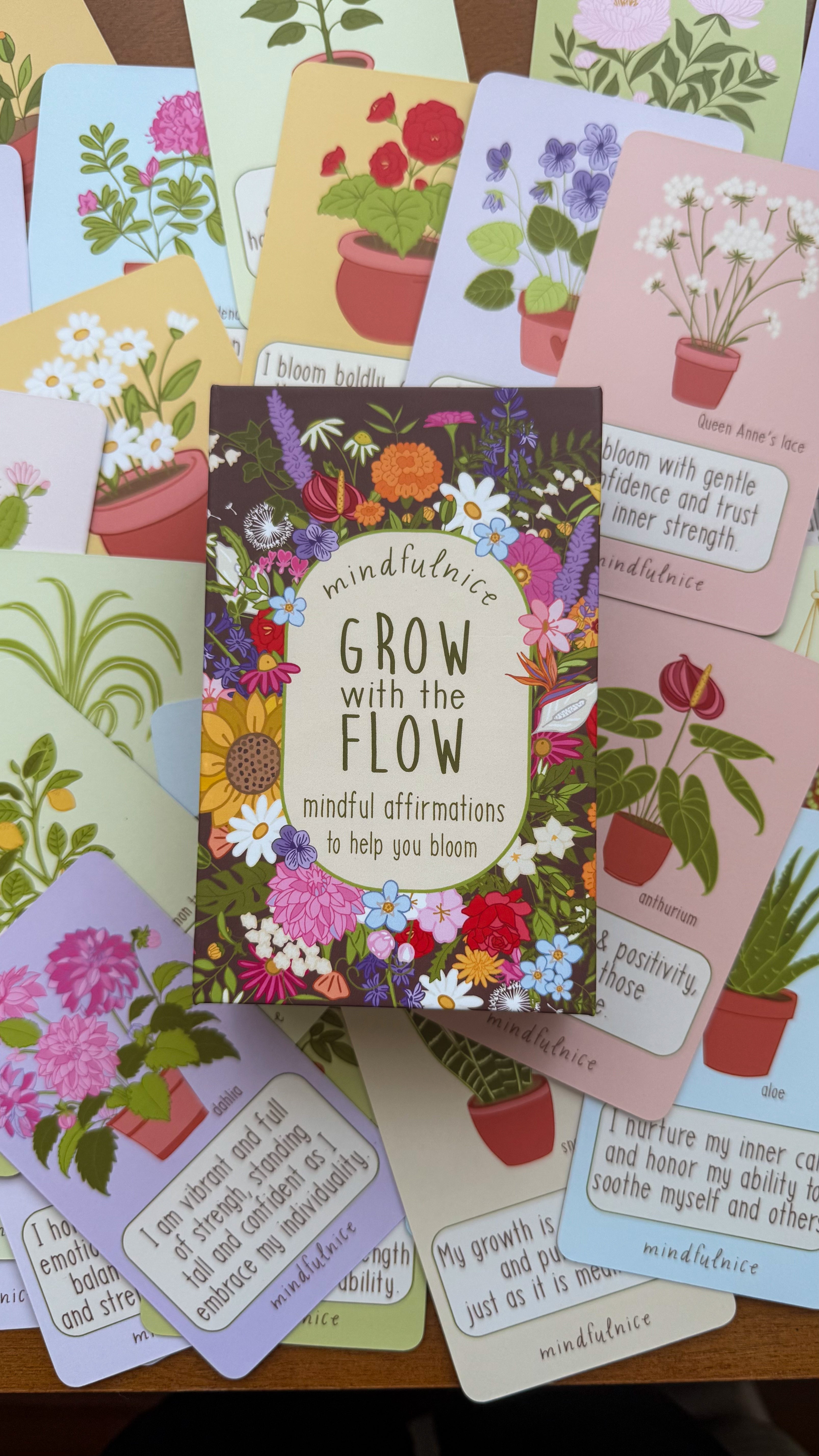 Grow With The Flow Daily Affirmation Cards to help you bloom