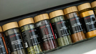 Gift Box Trio (A Jar of each Premium Saffron, Green Cardamom, Herati Mint Leaves)