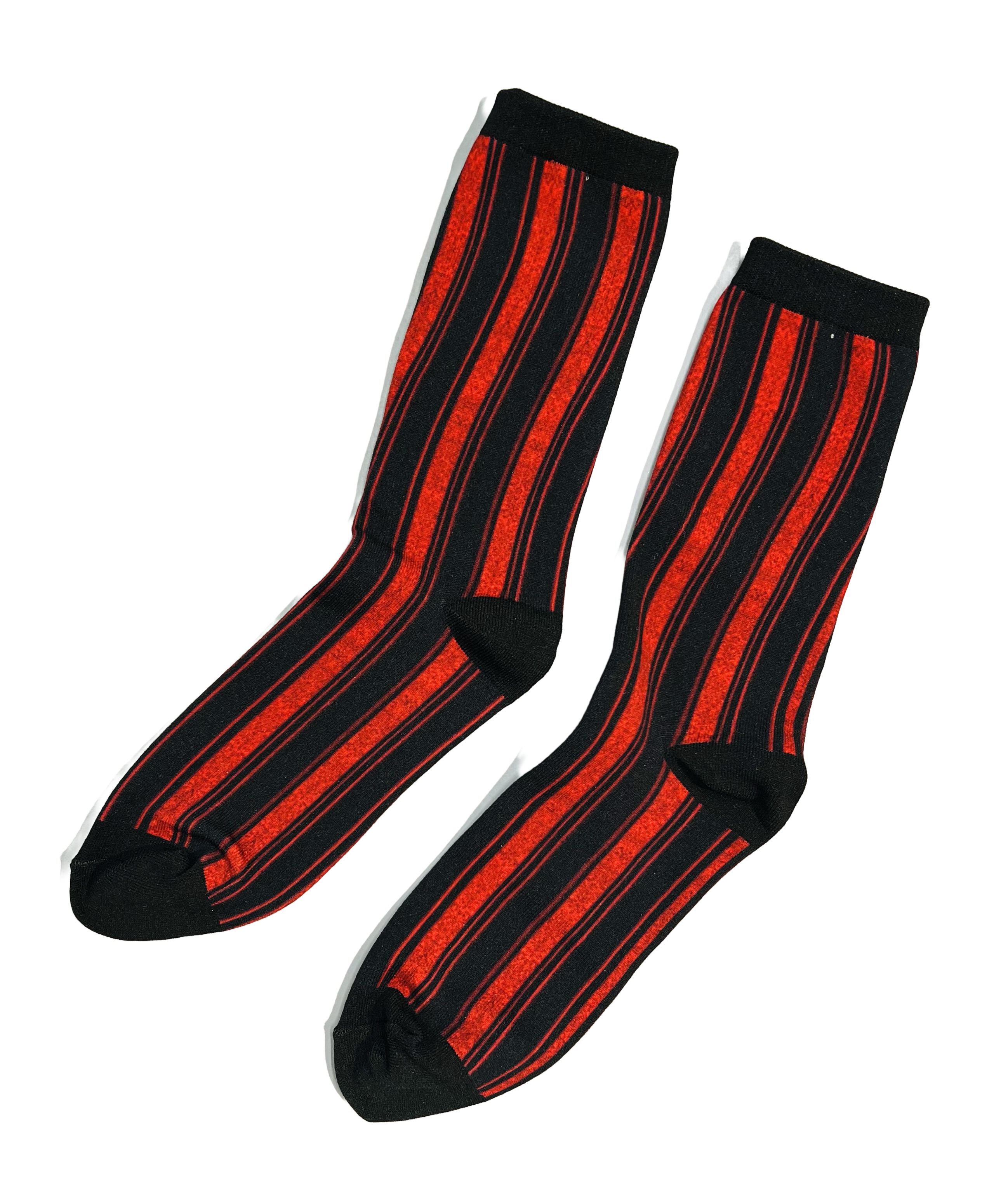 Novelty Socks - Red/Black Stripes