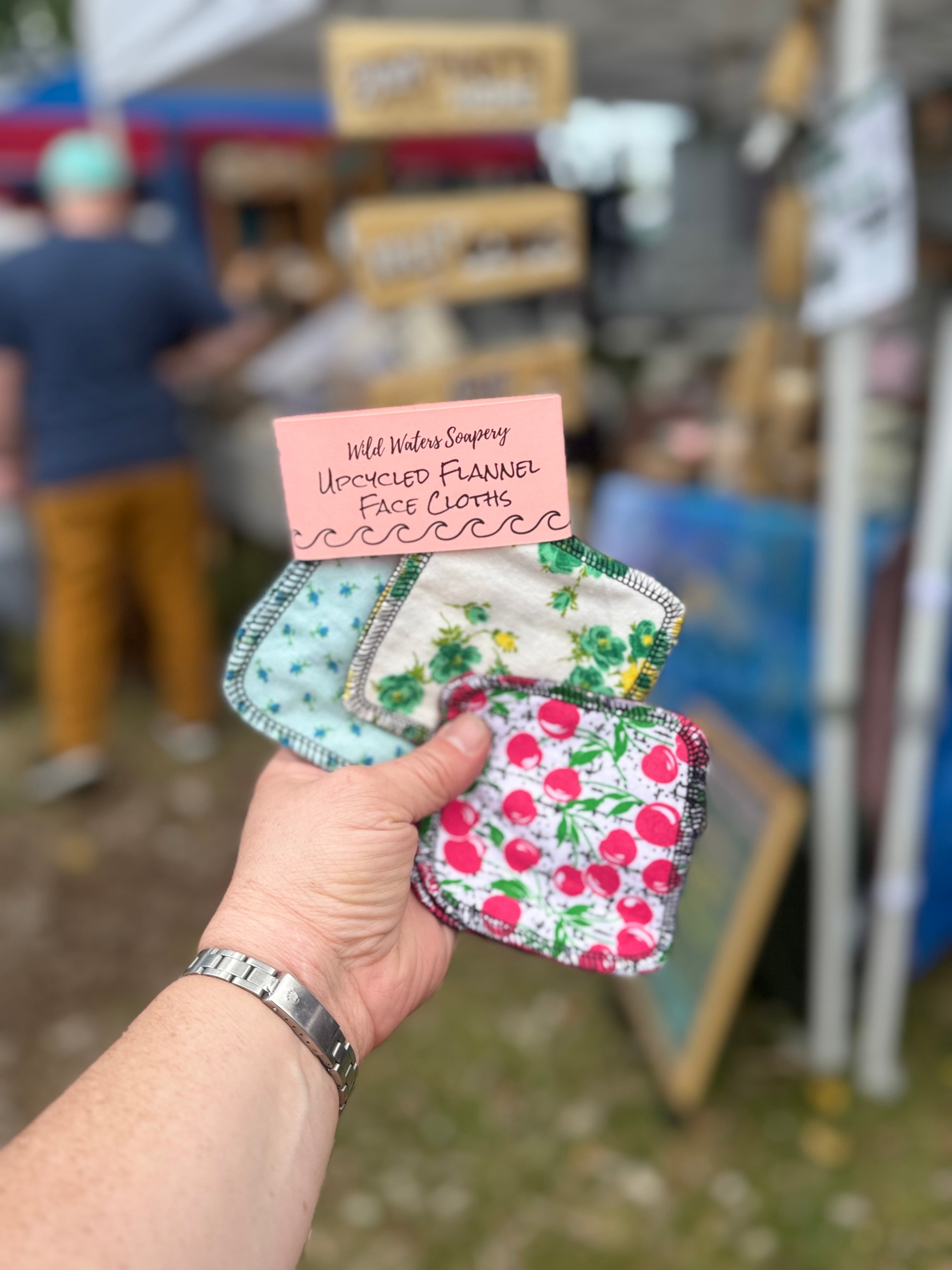 Fabulous Flannel Upcycled Face Cloths