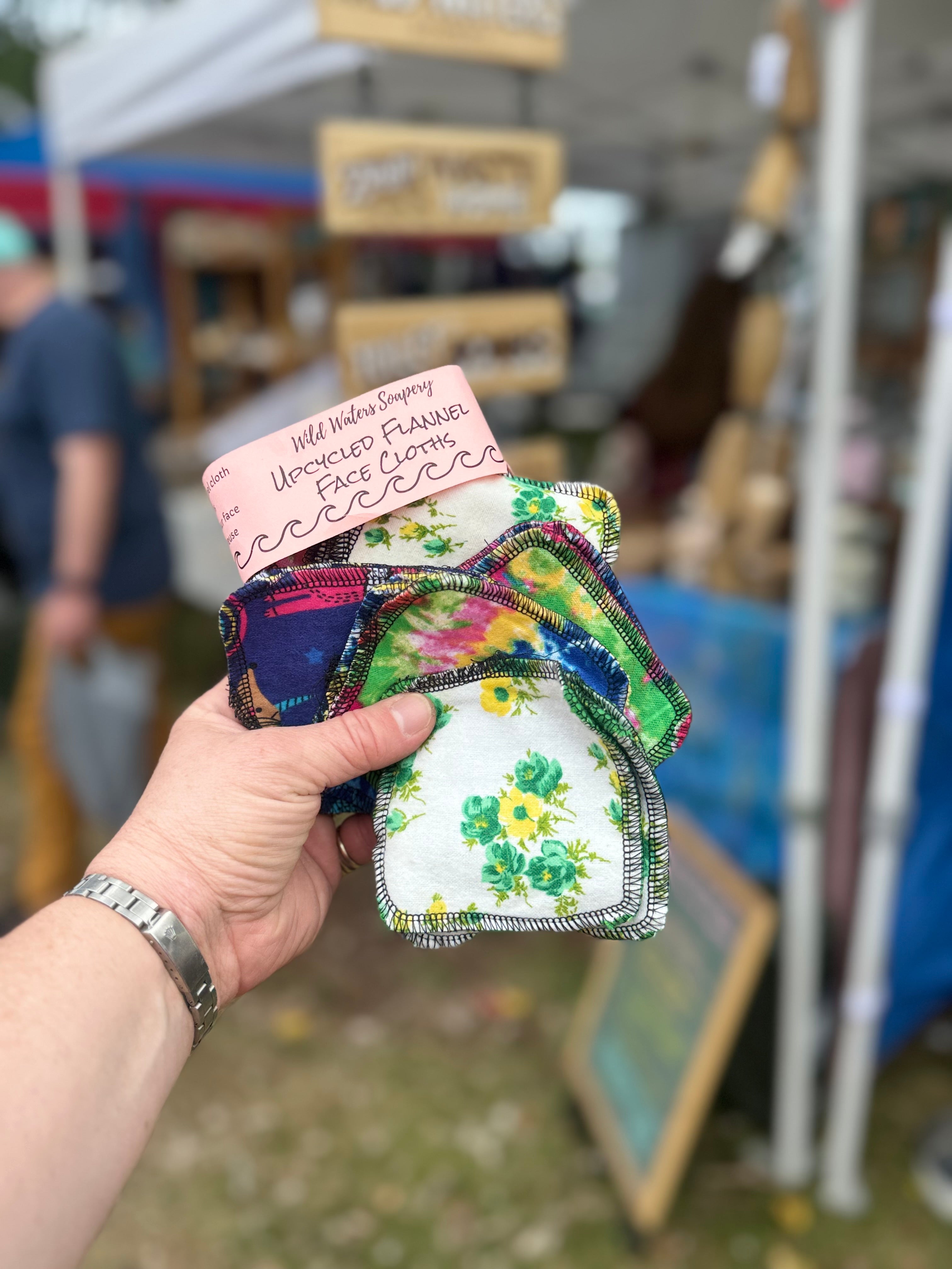 Fabulous Flannel Upcycled Face Cloths