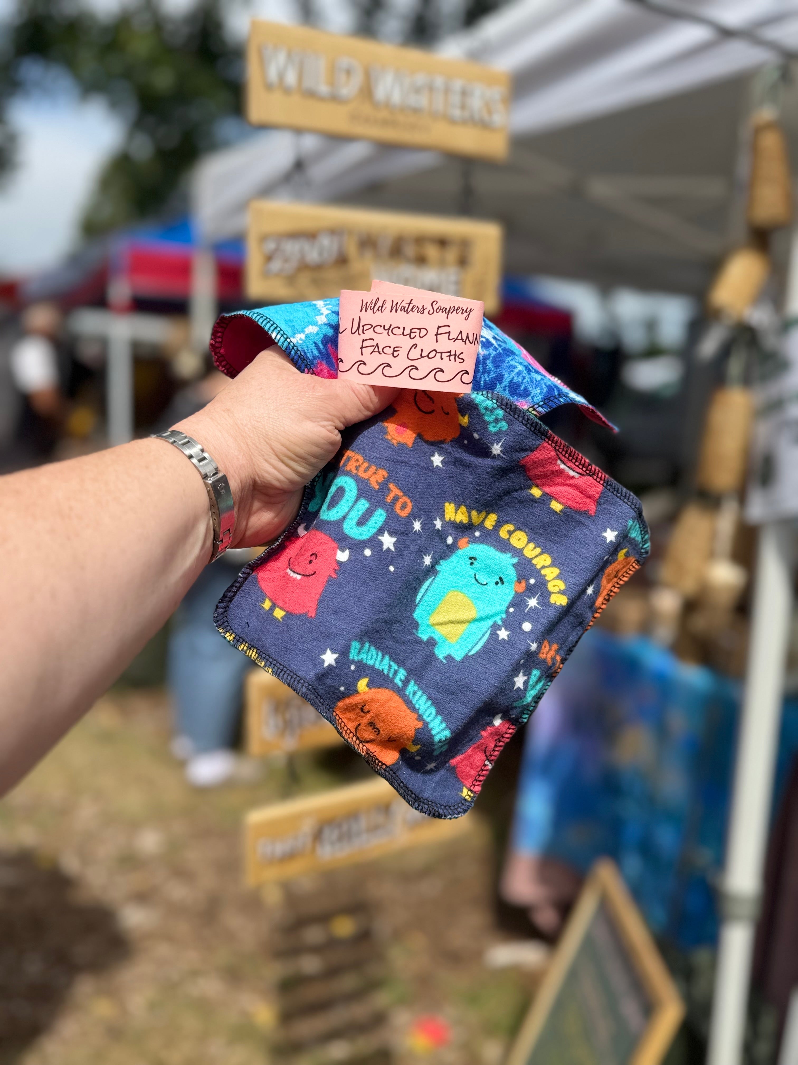 Fabulous Flannel Upcycled Face Cloths