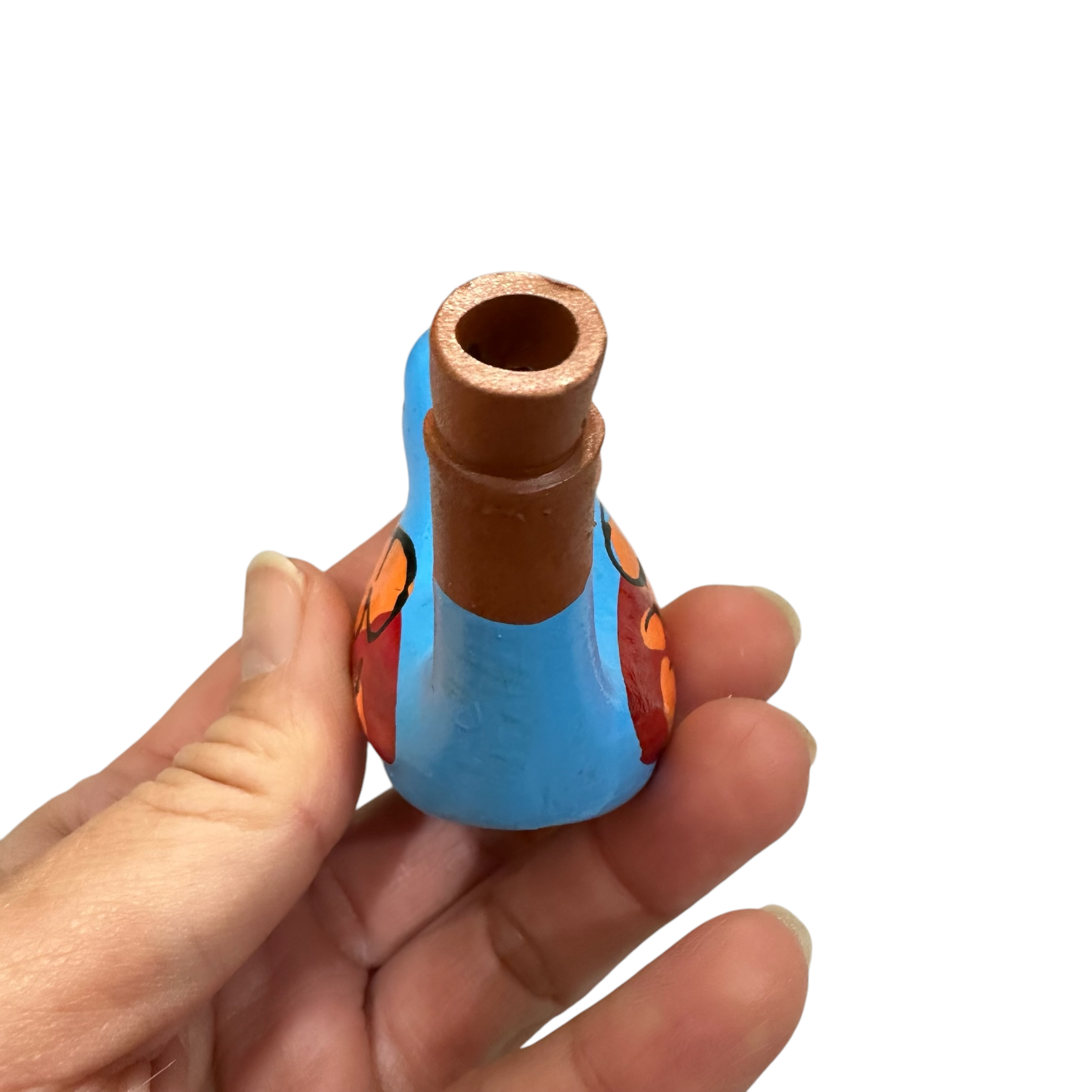 Clay Water Whistle Bird (Light Blue)