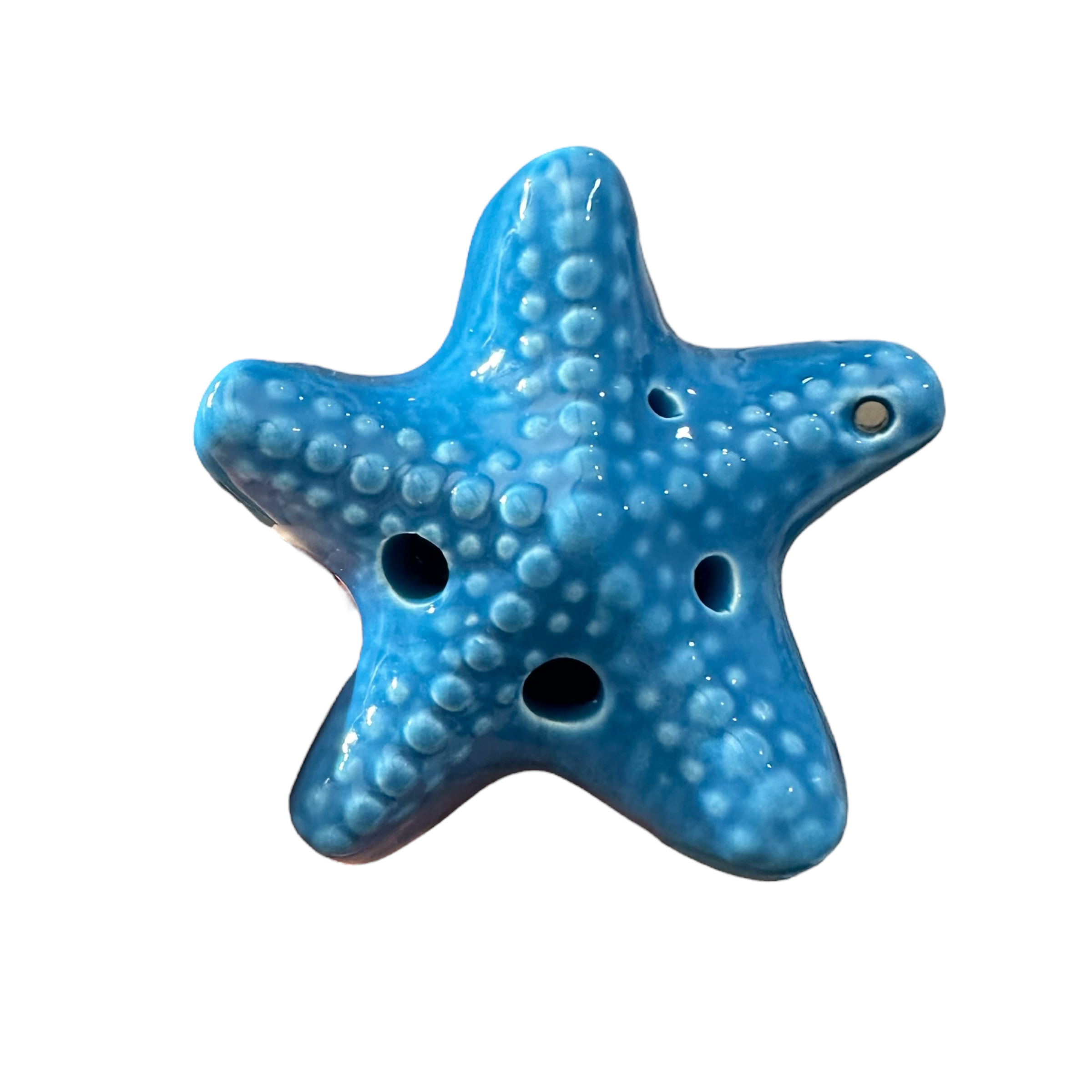 Ceramic Starfish Ocarina Blue