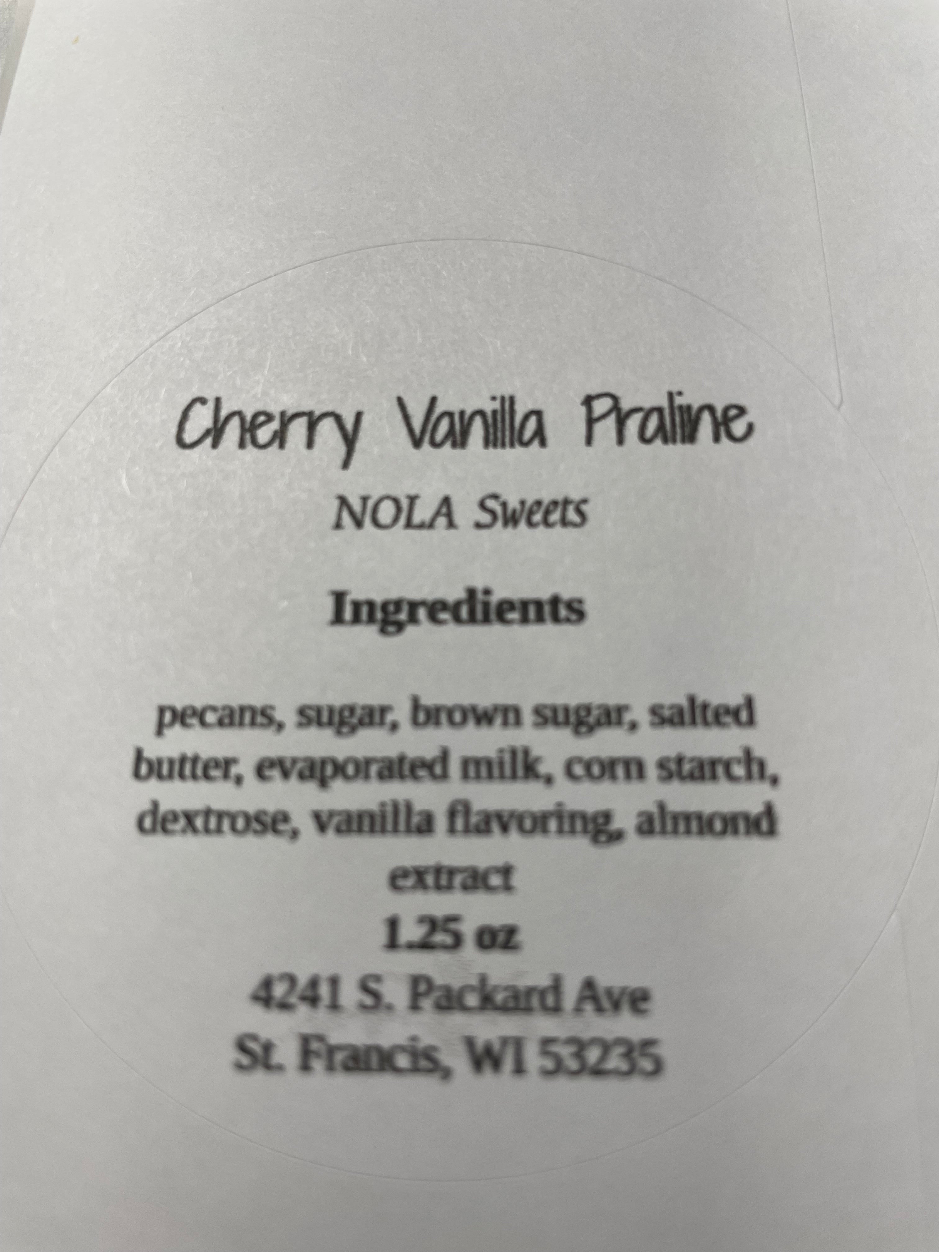 Cherry Vanilla Praline