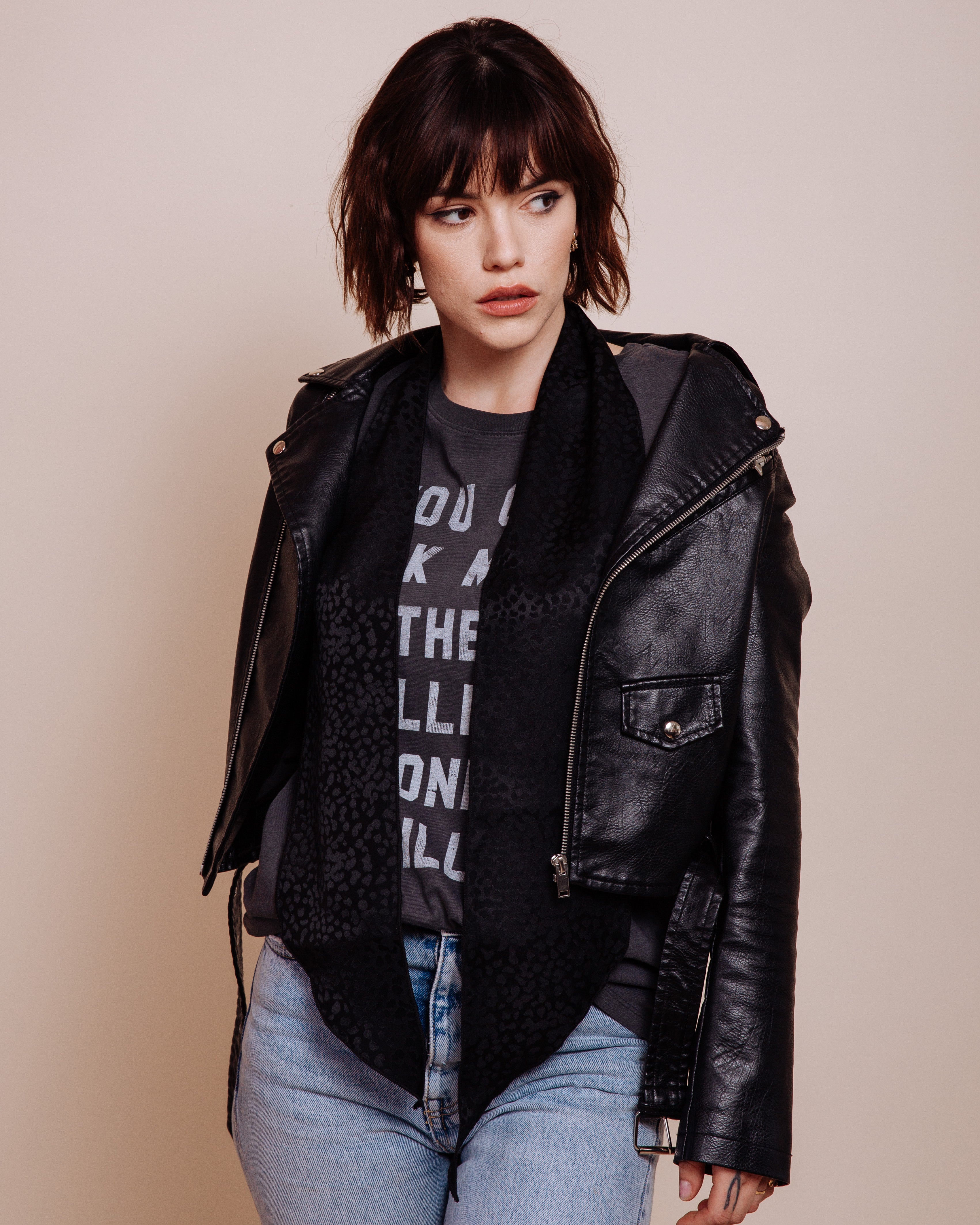 Tiny Dancer: Black - Skinny Scarf