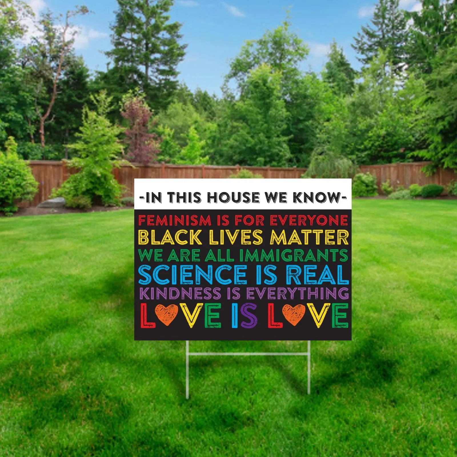 In this House Yard Sign