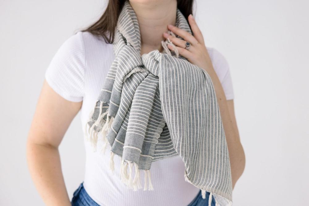 Judith Handwoven Ethiopian Cotton Shawl