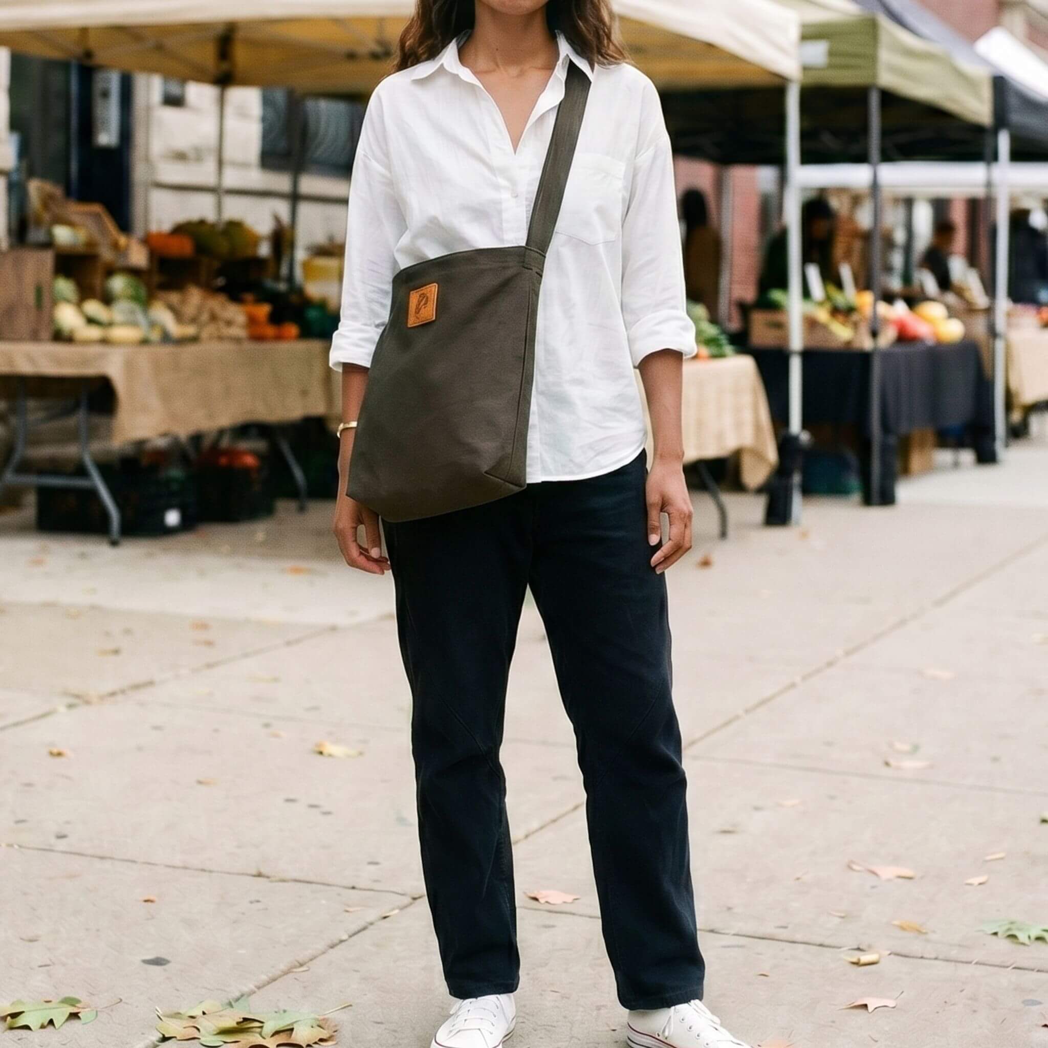 Canvas Carry-All Crossbody Bag | Amani
